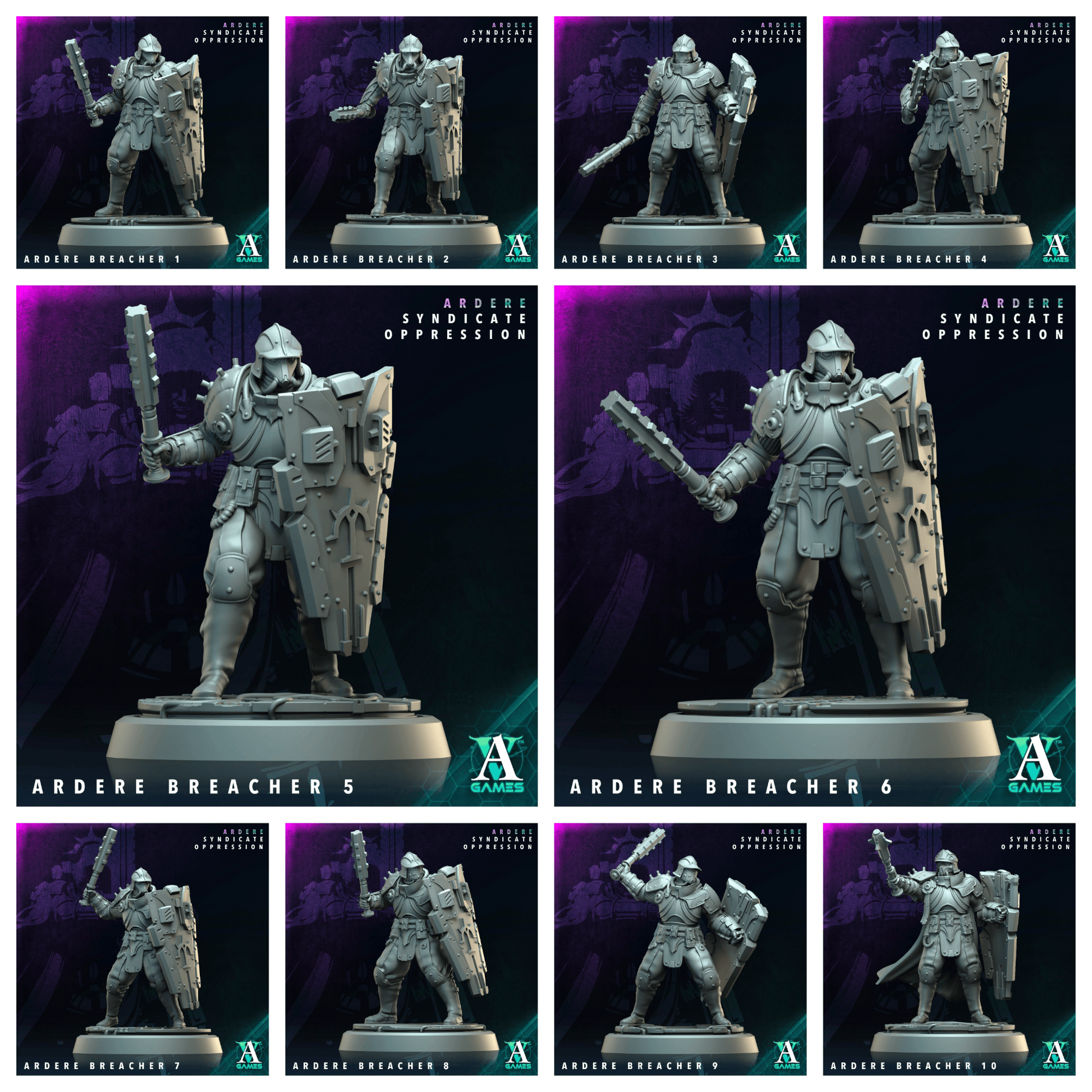 3D Printed Archvillain Games Ardere Breacher Ardere - Syndicate Oppression 28 32mm D&D - 3D Printing Boss 