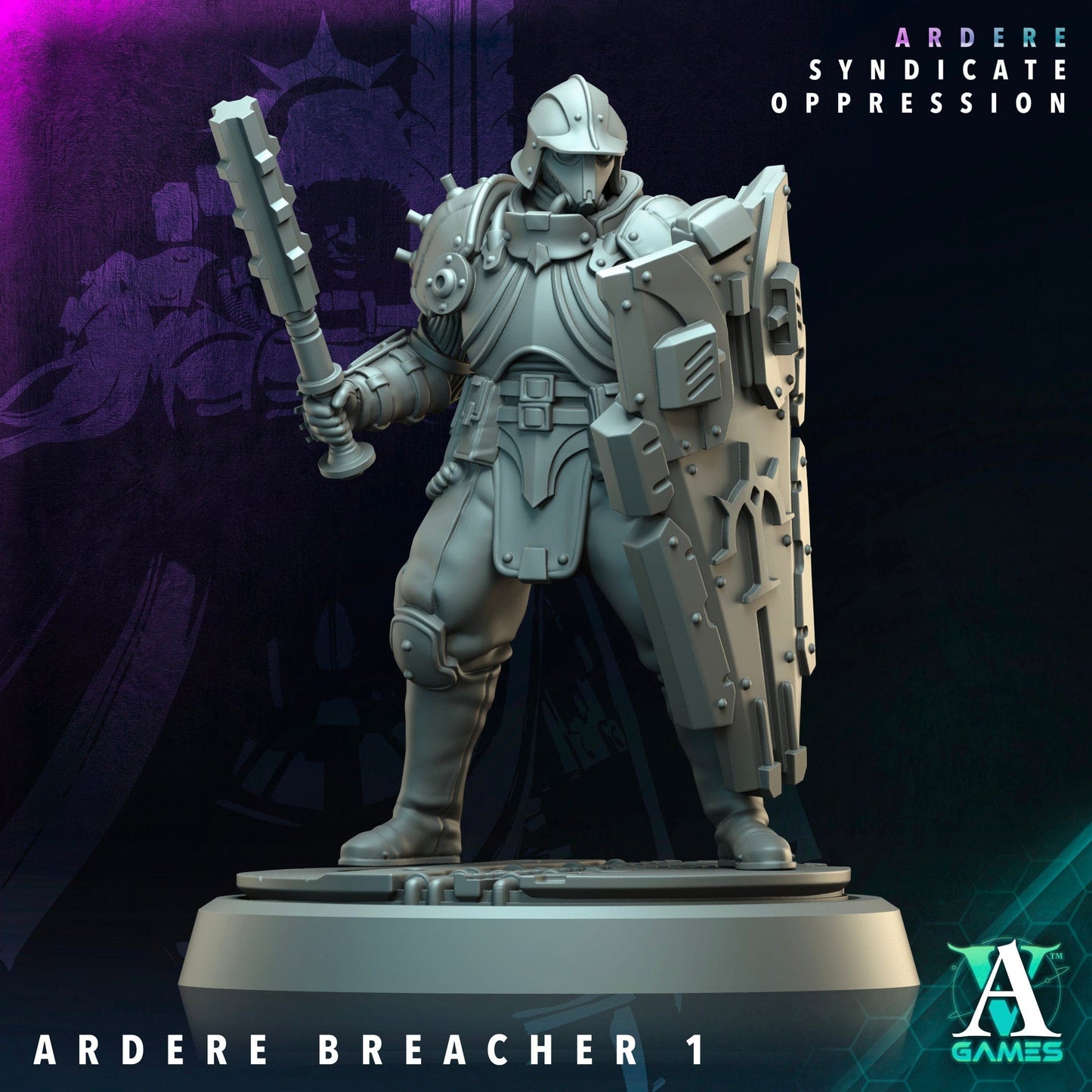 3D Printed Archvillain Games Ardere Breacher Ardere - Syndicate Oppression 28 32mm D&D - 3D Printing Boss 