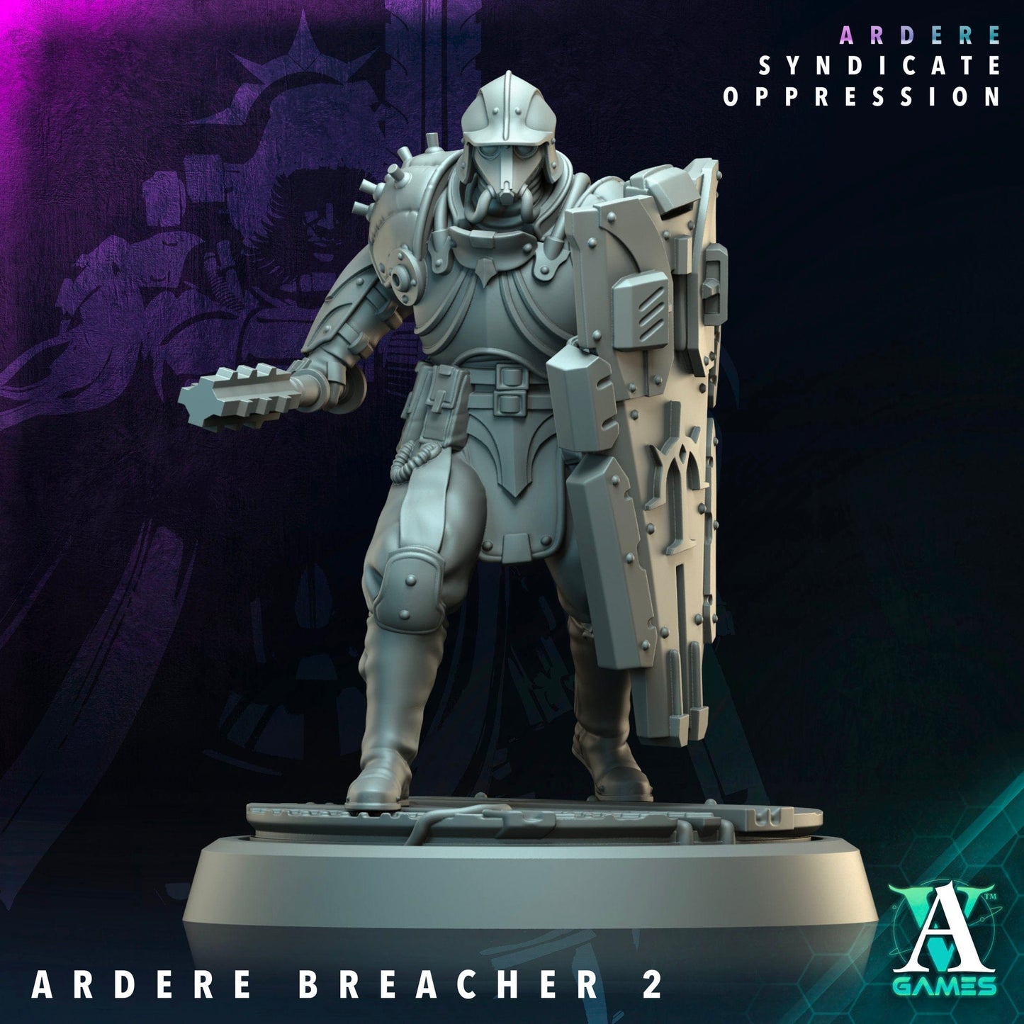 3D Printed Archvillain Games Ardere Breacher Ardere - Syndicate Oppression 28 32mm D&D - 3D Printing Boss 