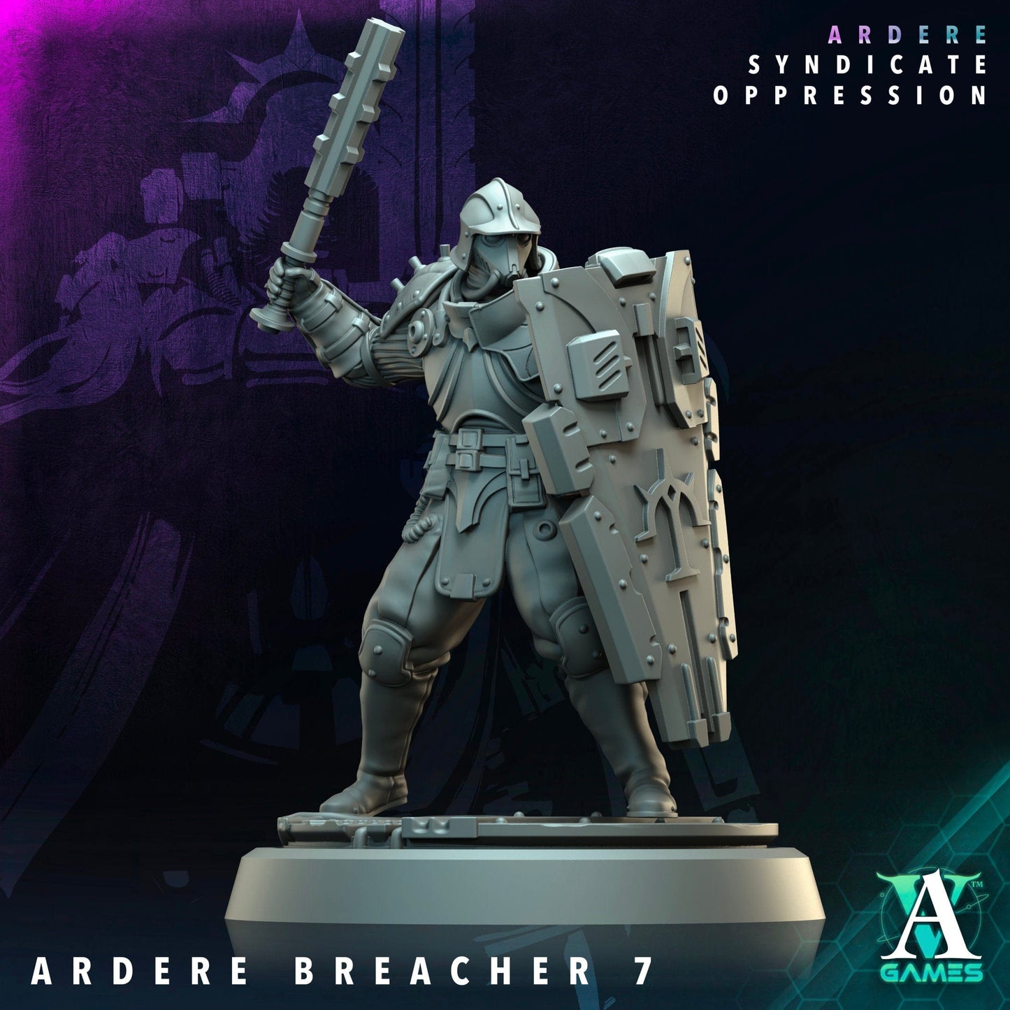 3D Printed Archvillain Games Ardere Breacher Ardere - Syndicate Oppression 28 32mm D&D - 3D Printing Boss 