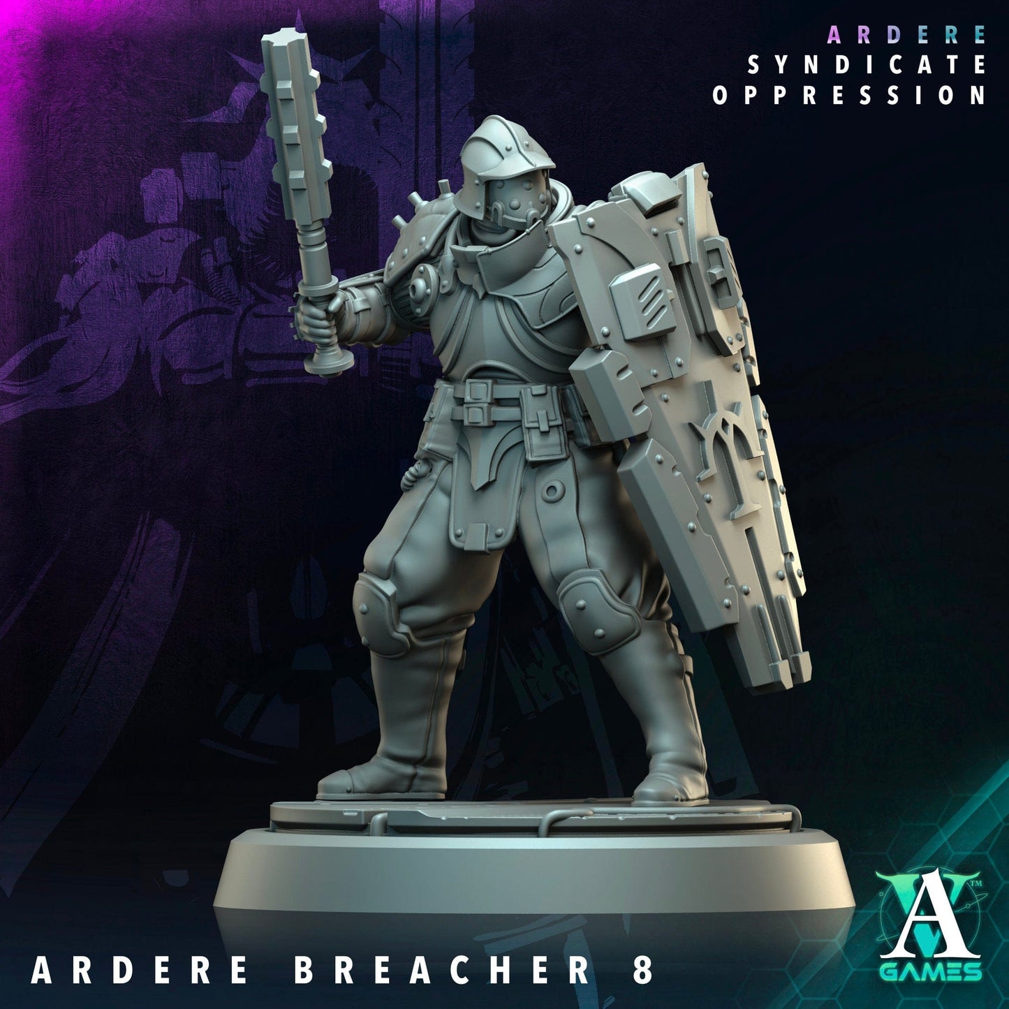 3D Printed Archvillain Games Ardere Breacher Ardere - Syndicate Oppression 28 32mm D&D - 3D Printing Boss 
