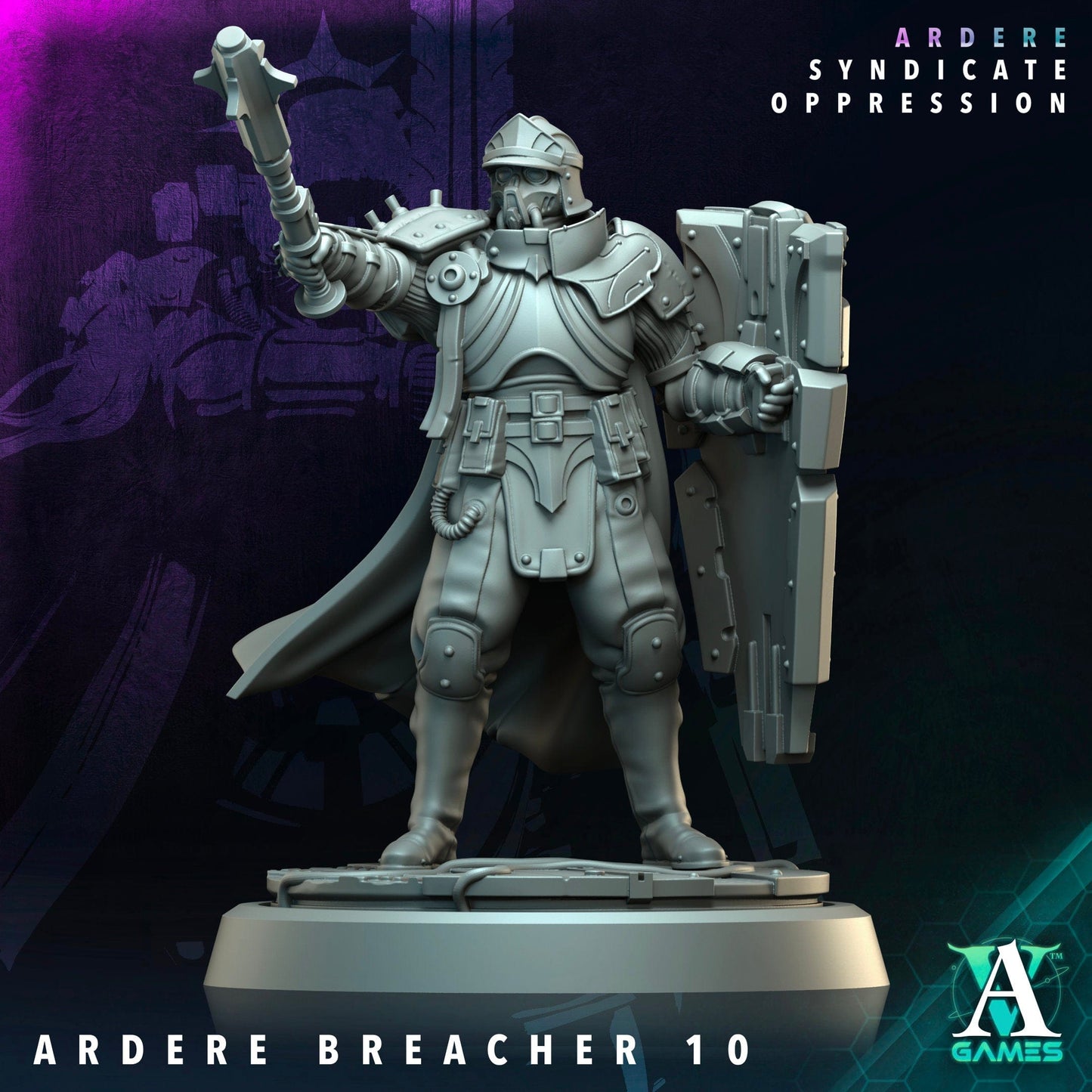 3D Printed Archvillain Games Ardere Breacher Ardere - Syndicate Oppression 28 32mm D&D - 3D Printing Boss 