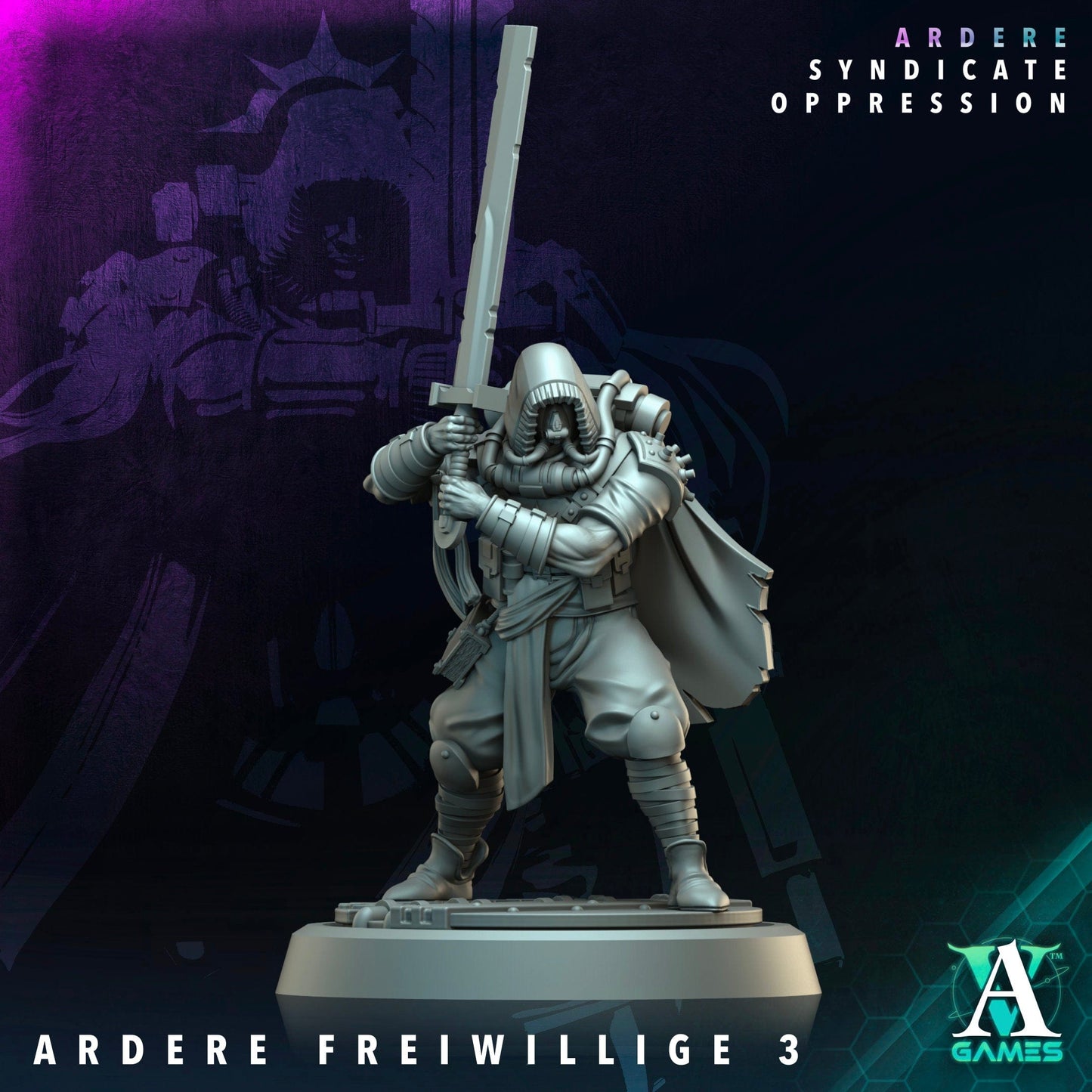 3D Printed Archvillain Games Ardere Freiwillige Ardere - Syndicate Oppression 28 32mm D&D - 3D Printing Boss 
