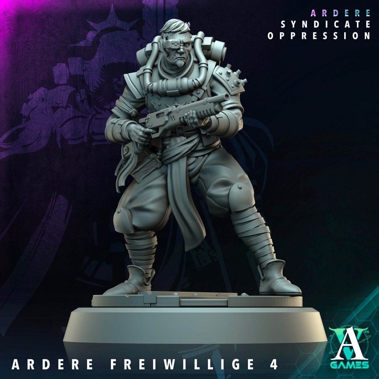 3D Printed Archvillain Games Ardere Freiwillige Ardere - Syndicate Oppression 28 32mm D&D - 3D Printing Boss 