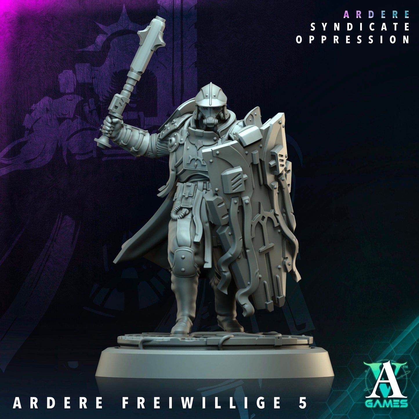 3D Printed Archvillain Games Ardere Freiwillige Ardere - Syndicate Oppression 28 32mm D&D - 3D Printing Boss 
