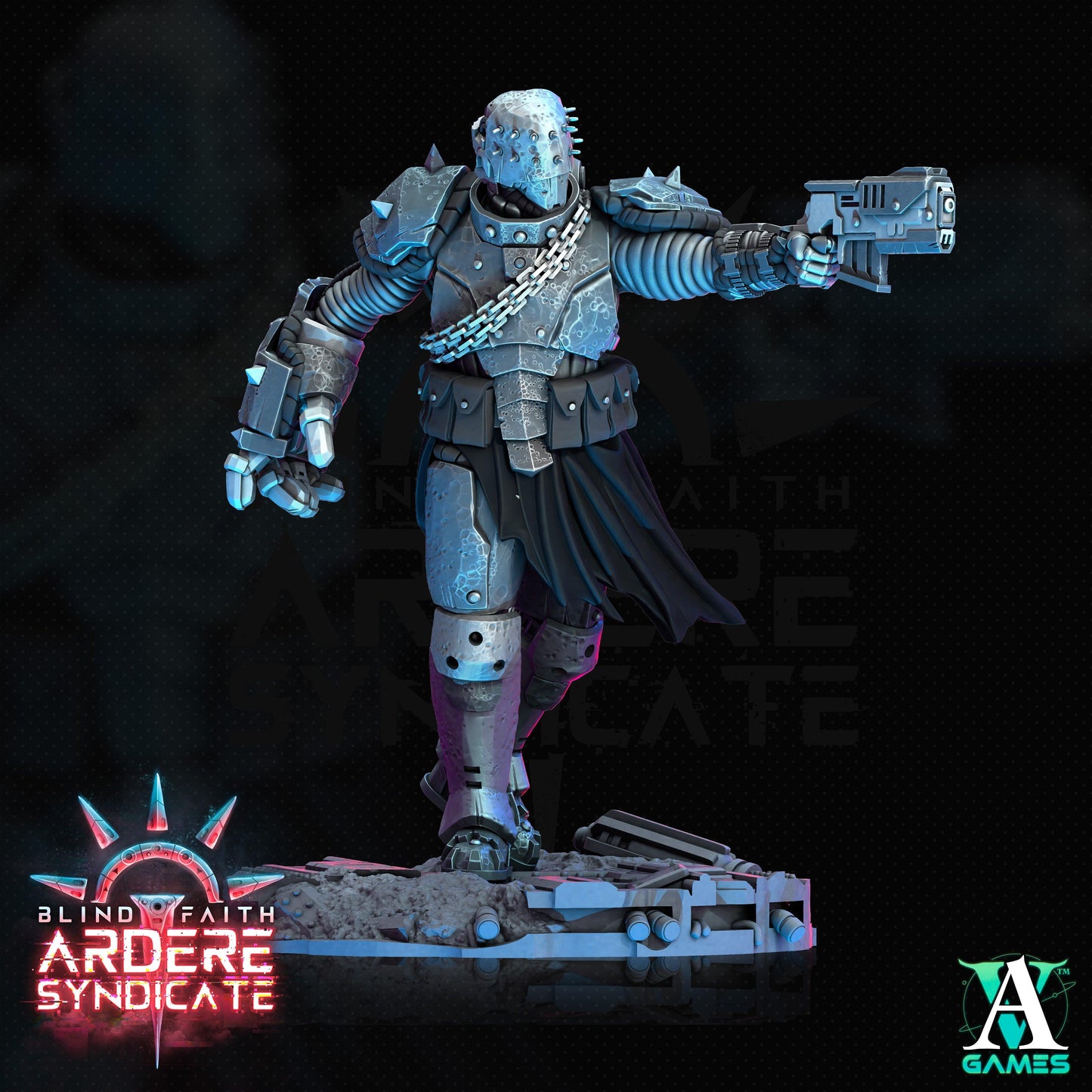 3D Printed Archvillain Games Arderite Light Infantry Blind Faith - Ardere Syndicate 28 32mm D&D - 3D Printing Boss 