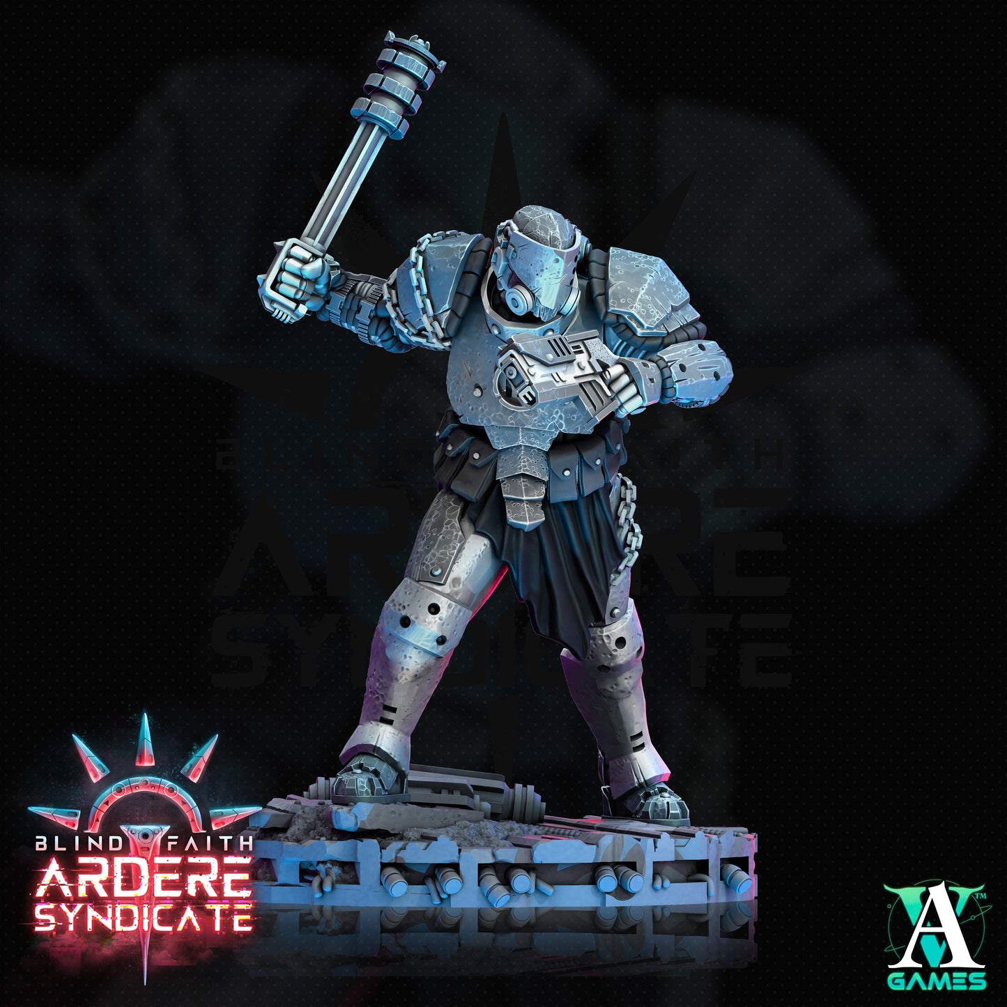 3D Printed Archvillain Games Arderite Light Infantry Blind Faith - Ardere Syndicate 28 32mm D&D - 3D Printing Boss 