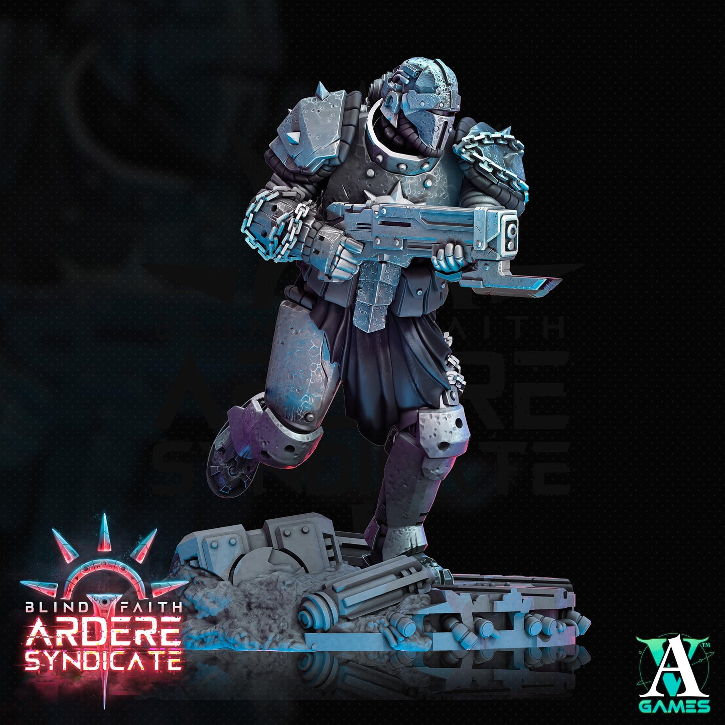 3D Printed Archvillain Games Arderite Light Infantry Blind Faith - Ardere Syndicate 28 32mm D&D - 3D Printing Boss 