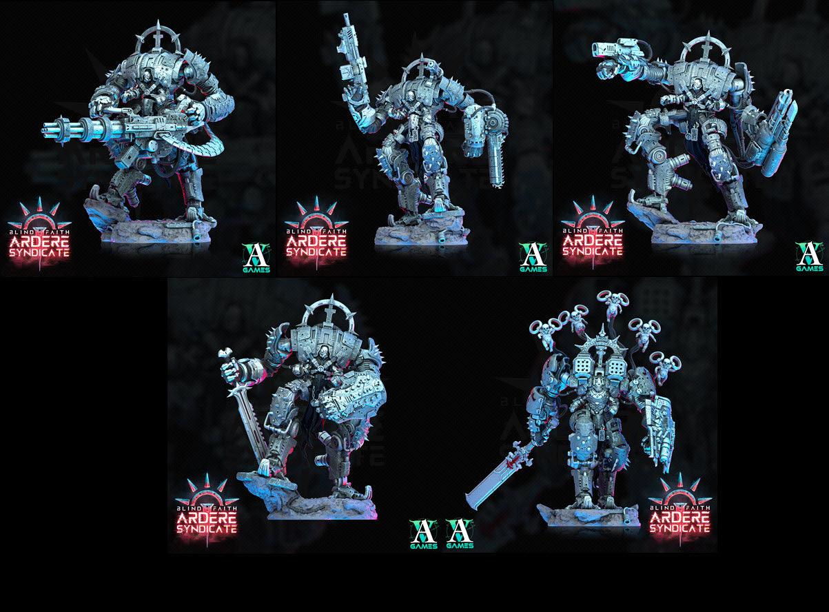 3D Printed Archvillain Games Arderite Sentinels Set Blind Faith - Ardere Syndicate 28 32mm D&D - 3D Printing Boss 