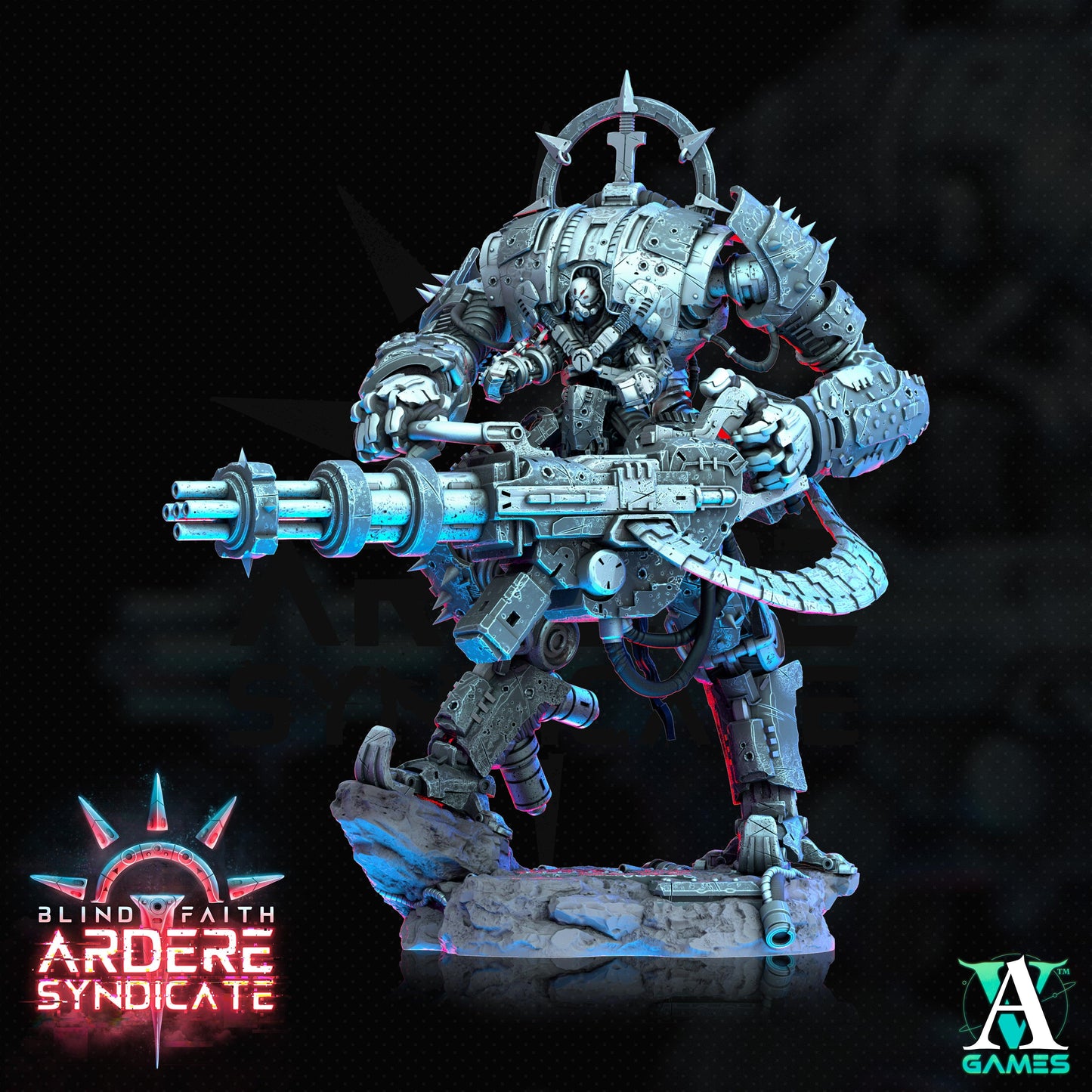 3D Printed Archvillain Games Arderite Sentinels Set Blind Faith - Ardere Syndicate 28 32mm D&D - 3D Printing Boss 