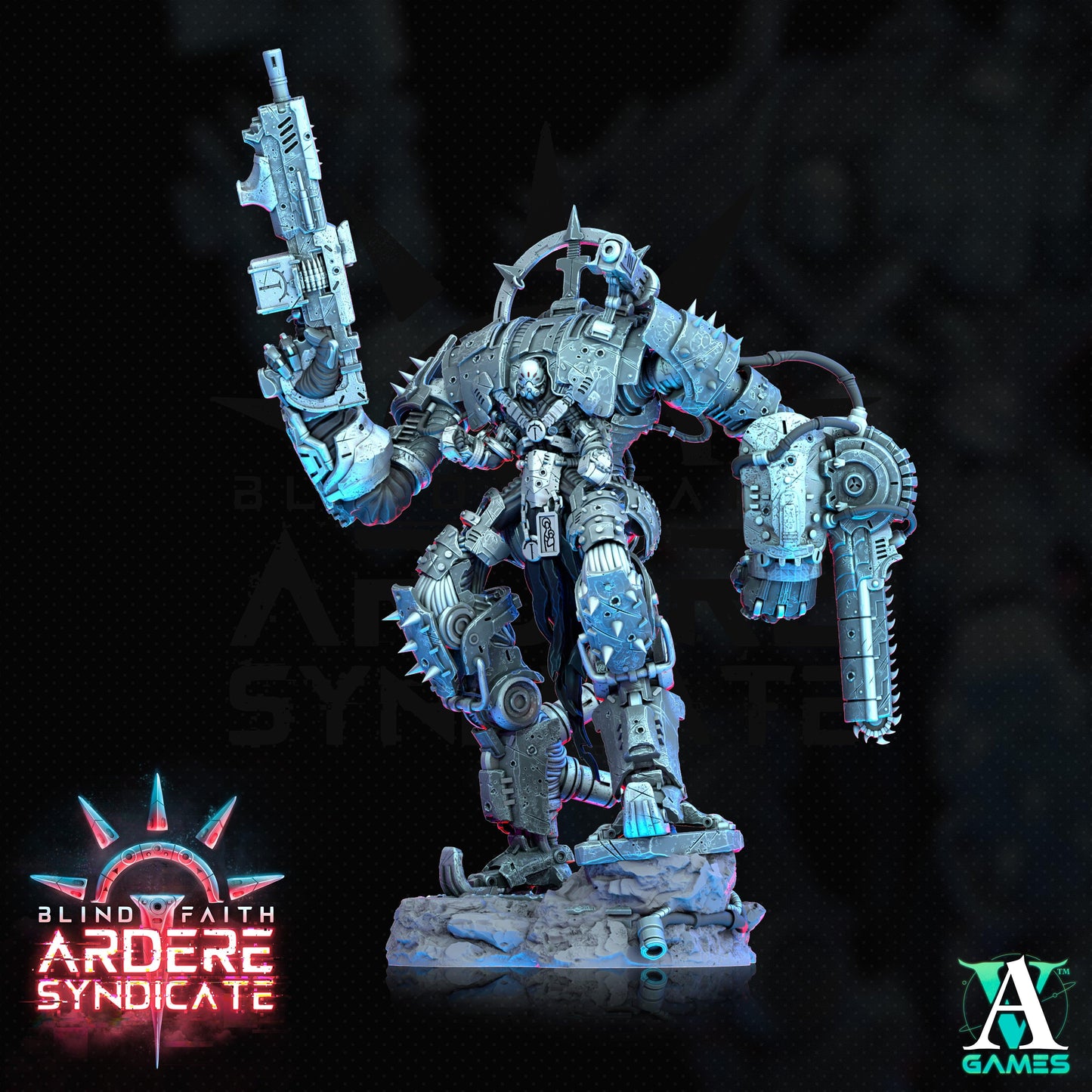 3D Printed Archvillain Games Arderite Sentinels Set Blind Faith - Ardere Syndicate 28 32mm D&D - 3D Printing Boss 