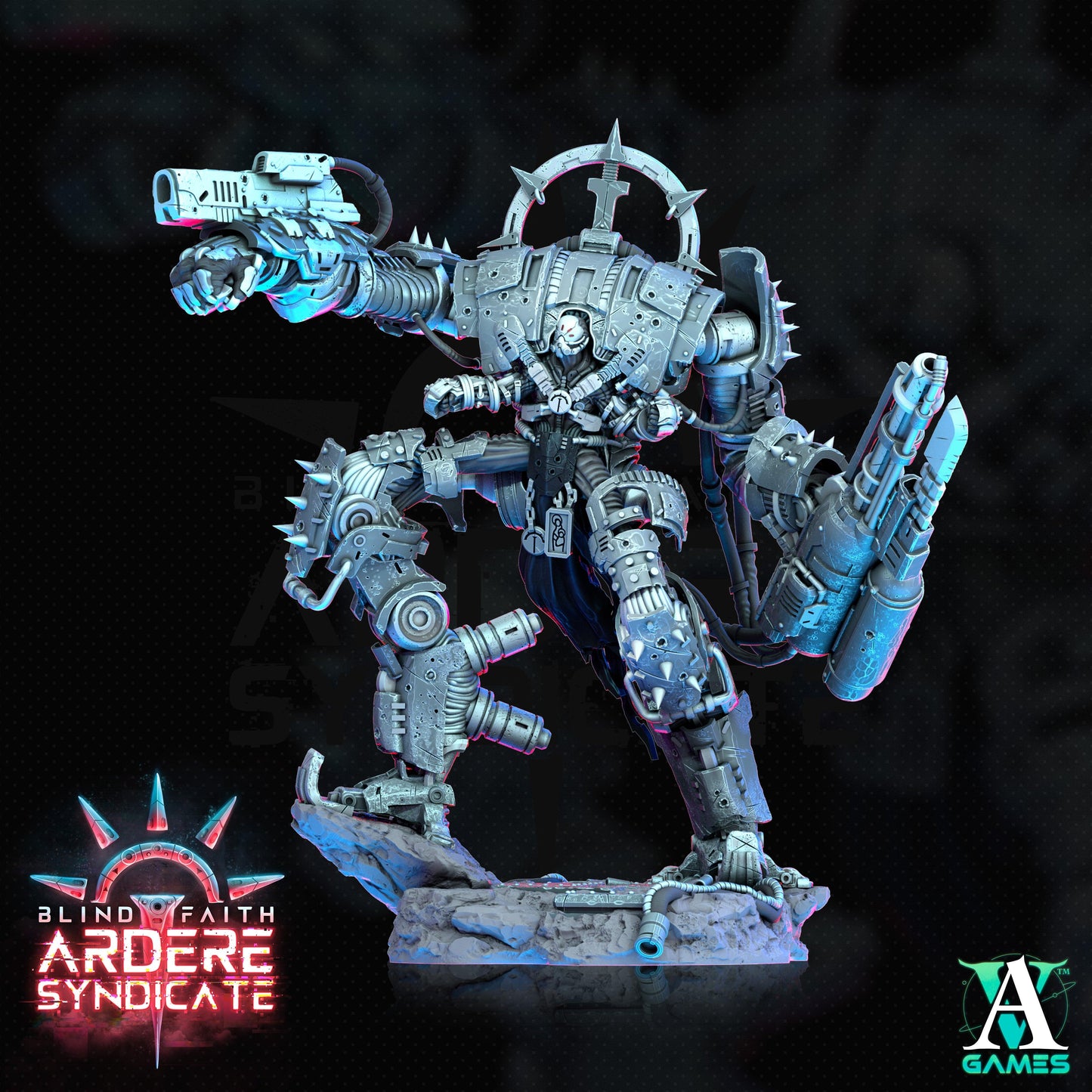 3D Printed Archvillain Games Arderite Sentinels Set Blind Faith - Ardere Syndicate 28 32mm D&D - 3D Printing Boss 
