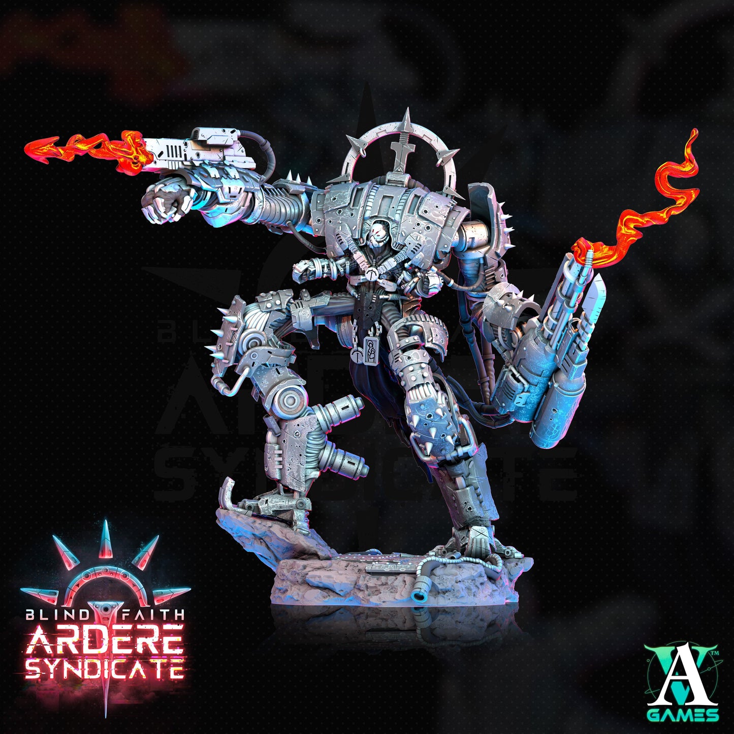 3D Printed Archvillain Games Arderite Sentinels VFX Set Blind Faith - Ardere Syndicate 28 32mm D&D - 3D Printing Boss 