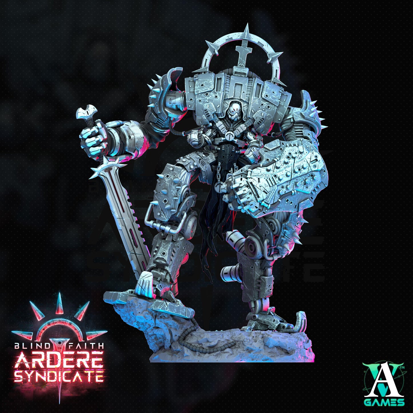 3D Printed Archvillain Games Arderite Sentinels VFX Set Blind Faith - Ardere Syndicate 28 32mm D&D - 3D Printing Boss 
