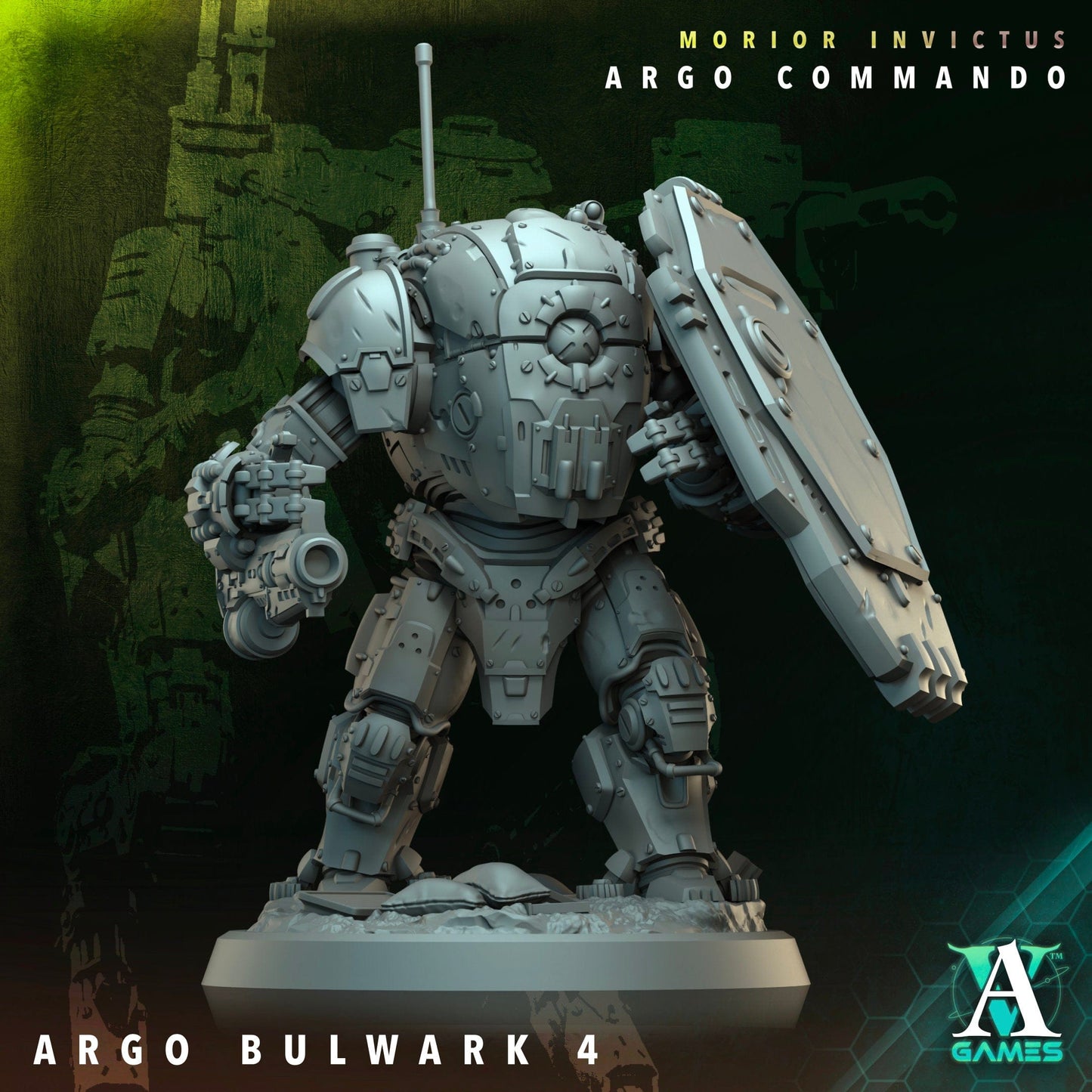 3D Printed Archvillain Games Argo Bulwark Morior Invictus Argo Commando 28 32mm D&D - 3D Printing Boss 