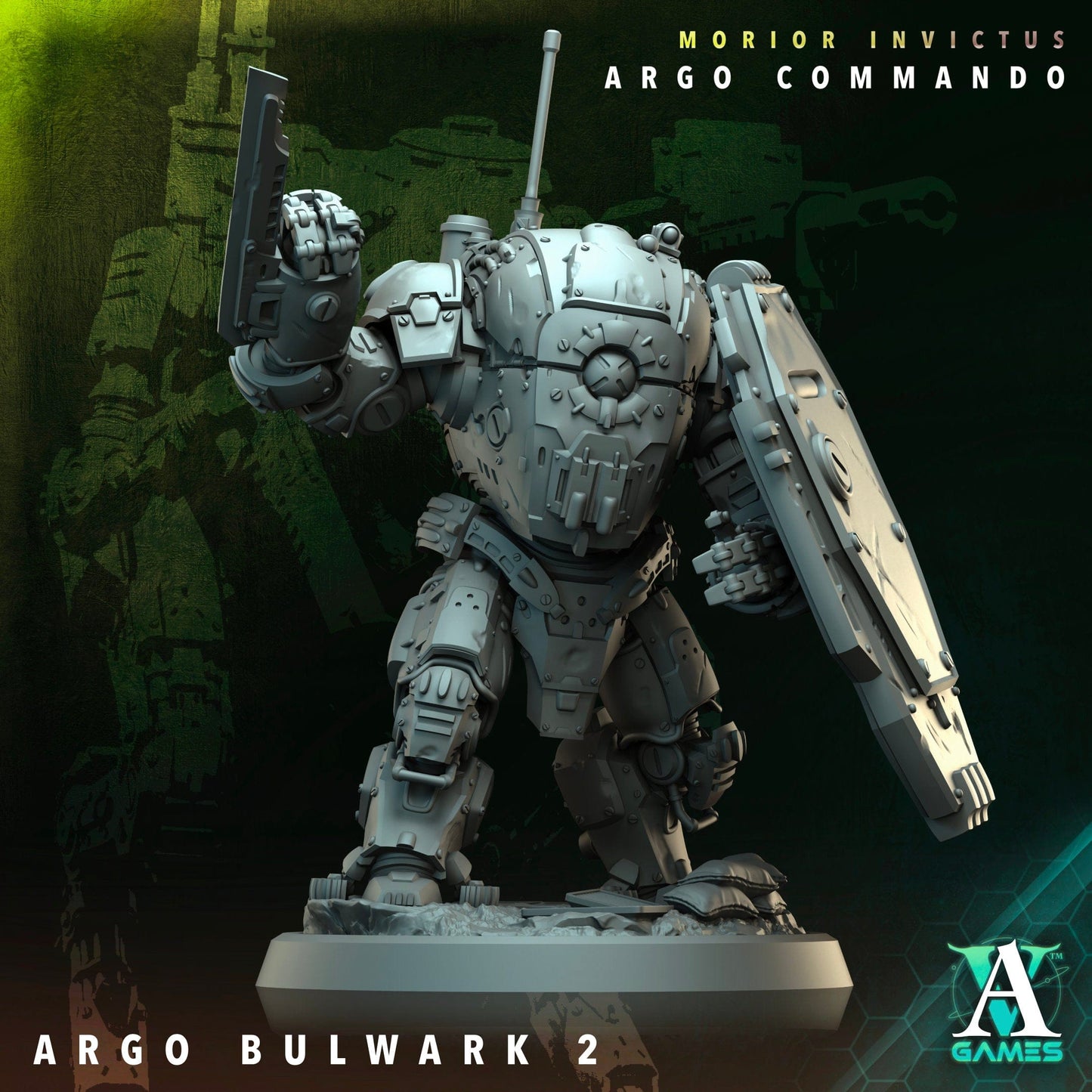 3D Printed Archvillain Games Argo Bulwark Morior Invictus Argo Commando 28 32mm D&D - 3D Printing Boss 