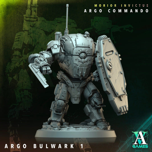 3D Printed Archvillain Games Argo Bulwark Morior Invictus Argo Commando 28 32mm D&D - 3D Printing Boss 