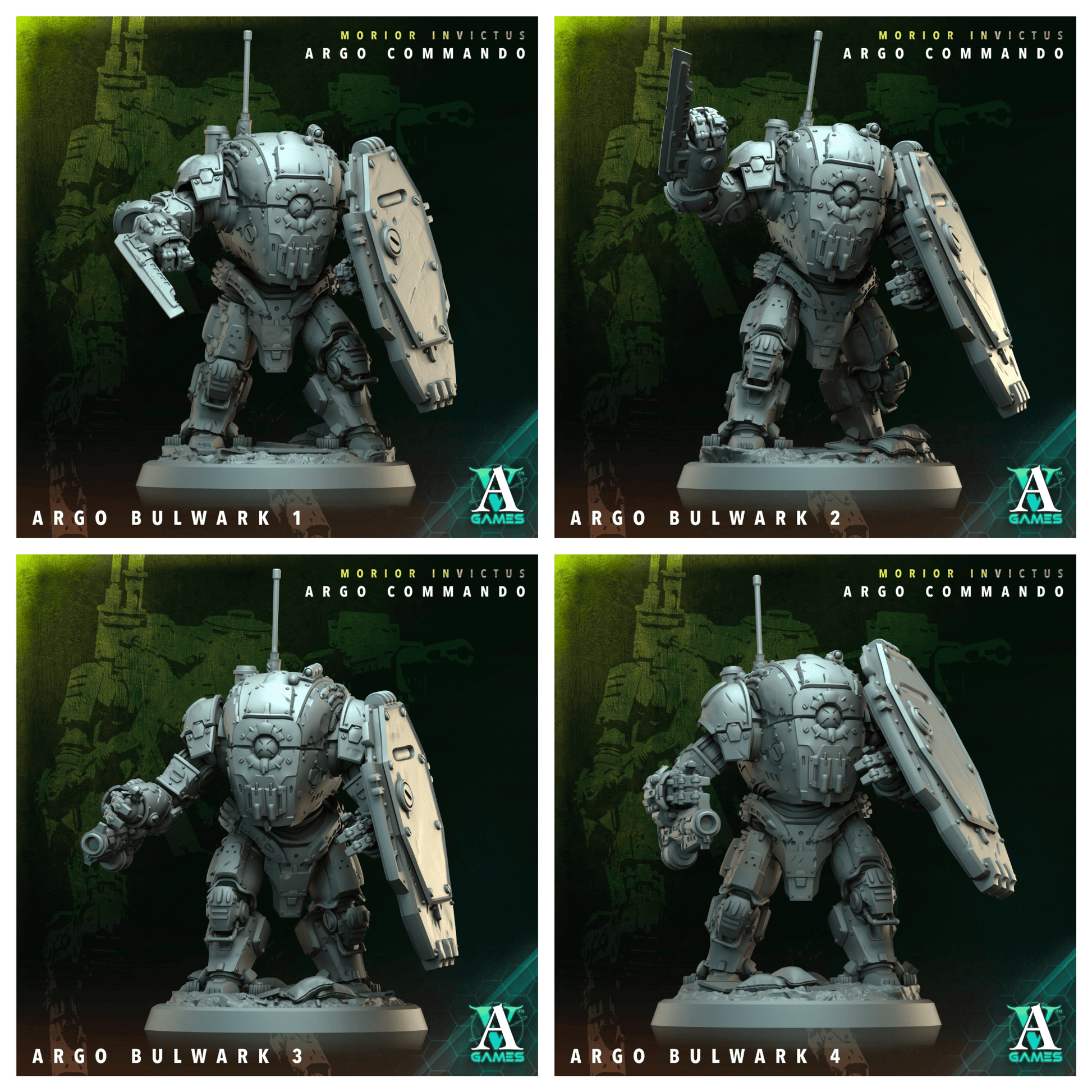3D Printed Archvillain Games Argo Bulwark Morior Invictus Argo Commando 28 32mm D&D - 3D Printing Boss 