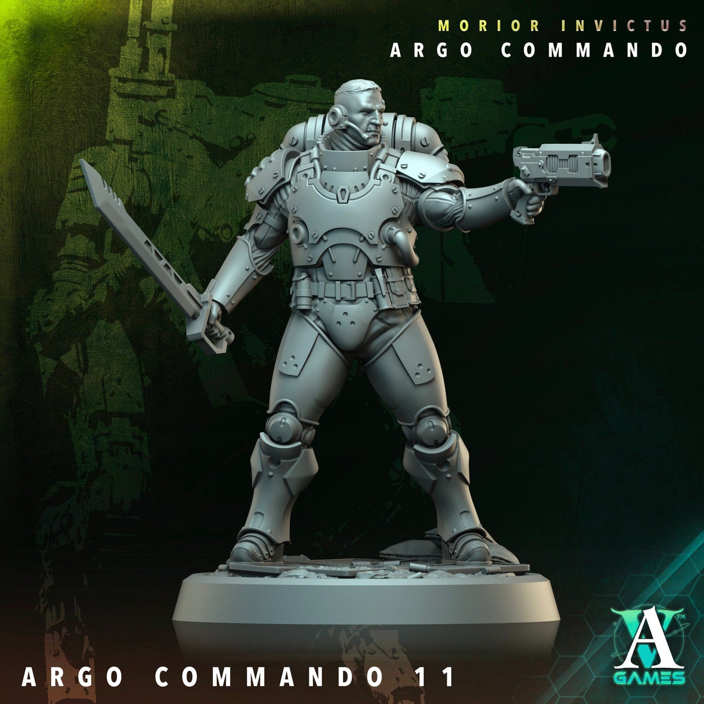 3D Printed Archvillain Games Argo Commando Morior Invictus Argo Commando 28 32mm D&D - 3D Printing Boss 