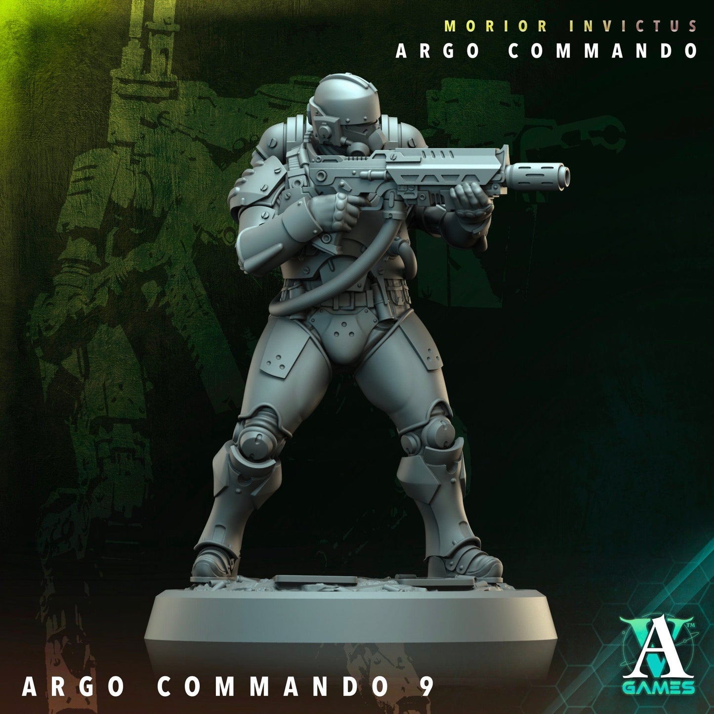 3D Printed Archvillain Games Argo Commando Morior Invictus Argo Commando 28 32mm D&D - 3D Printing Boss 