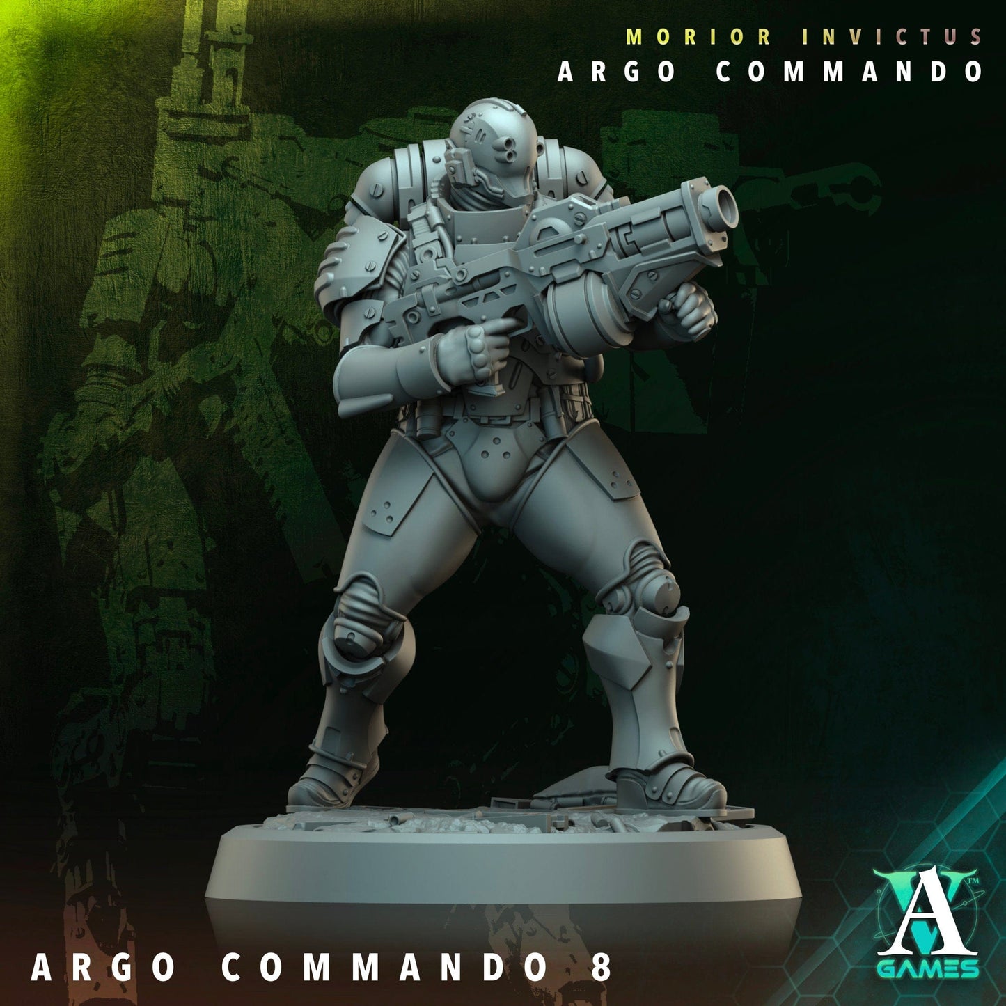 3D Printed Archvillain Games Argo Commando Morior Invictus Argo Commando 28 32mm D&D - 3D Printing Boss 
