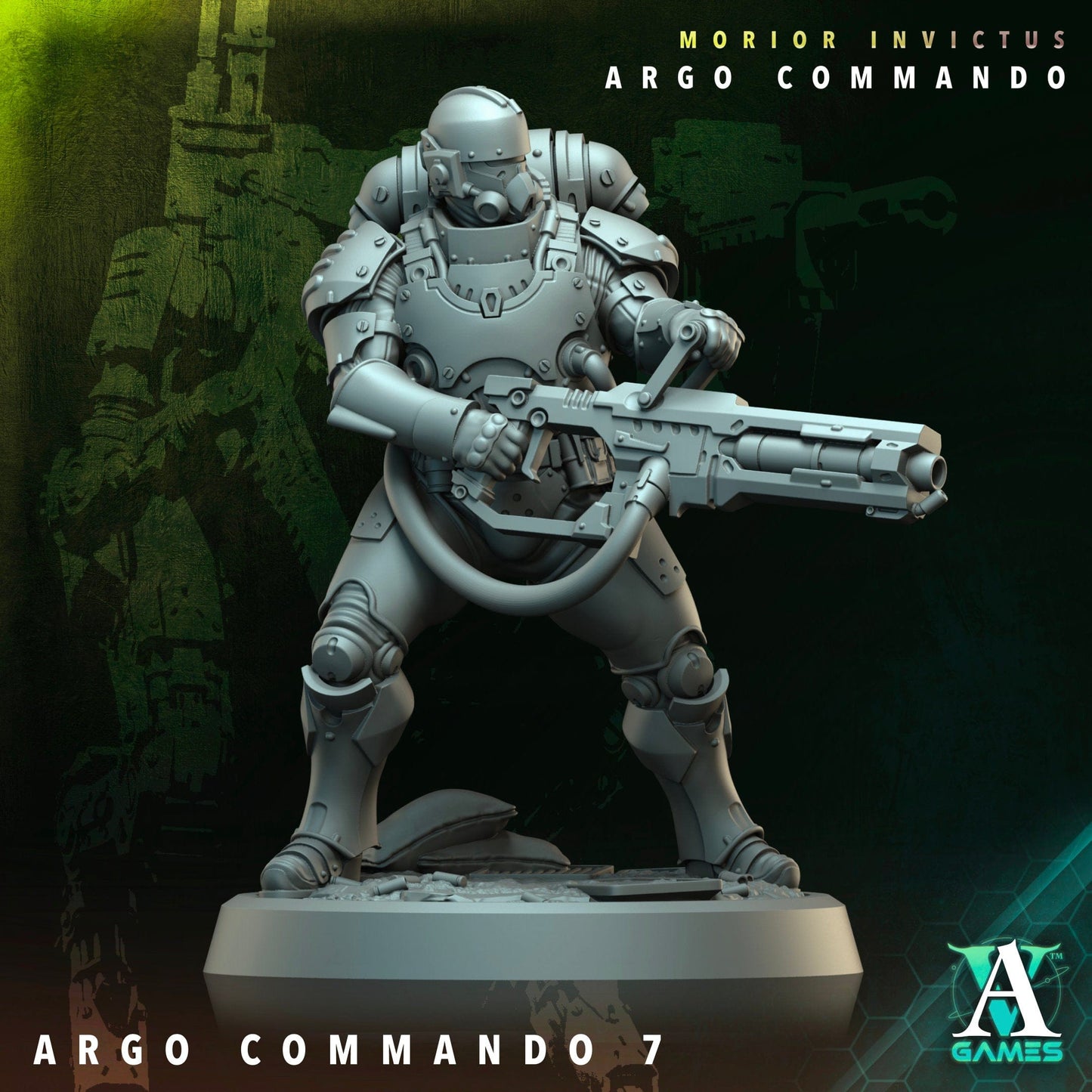 3D Printed Archvillain Games Argo Commando Morior Invictus Argo Commando 28 32mm D&D - 3D Printing Boss 