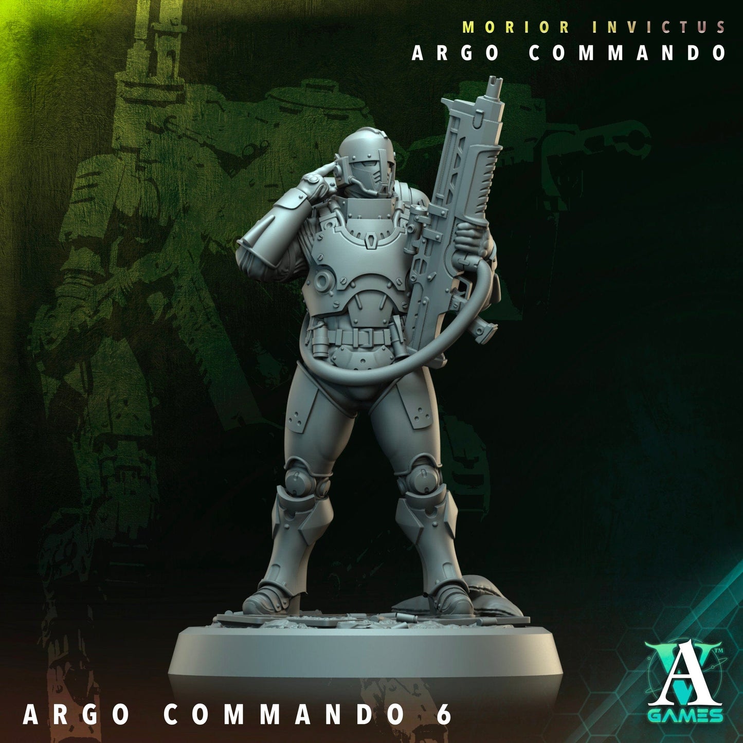 3D Printed Archvillain Games Argo Commando Morior Invictus Argo Commando 28 32mm D&D - 3D Printing Boss 