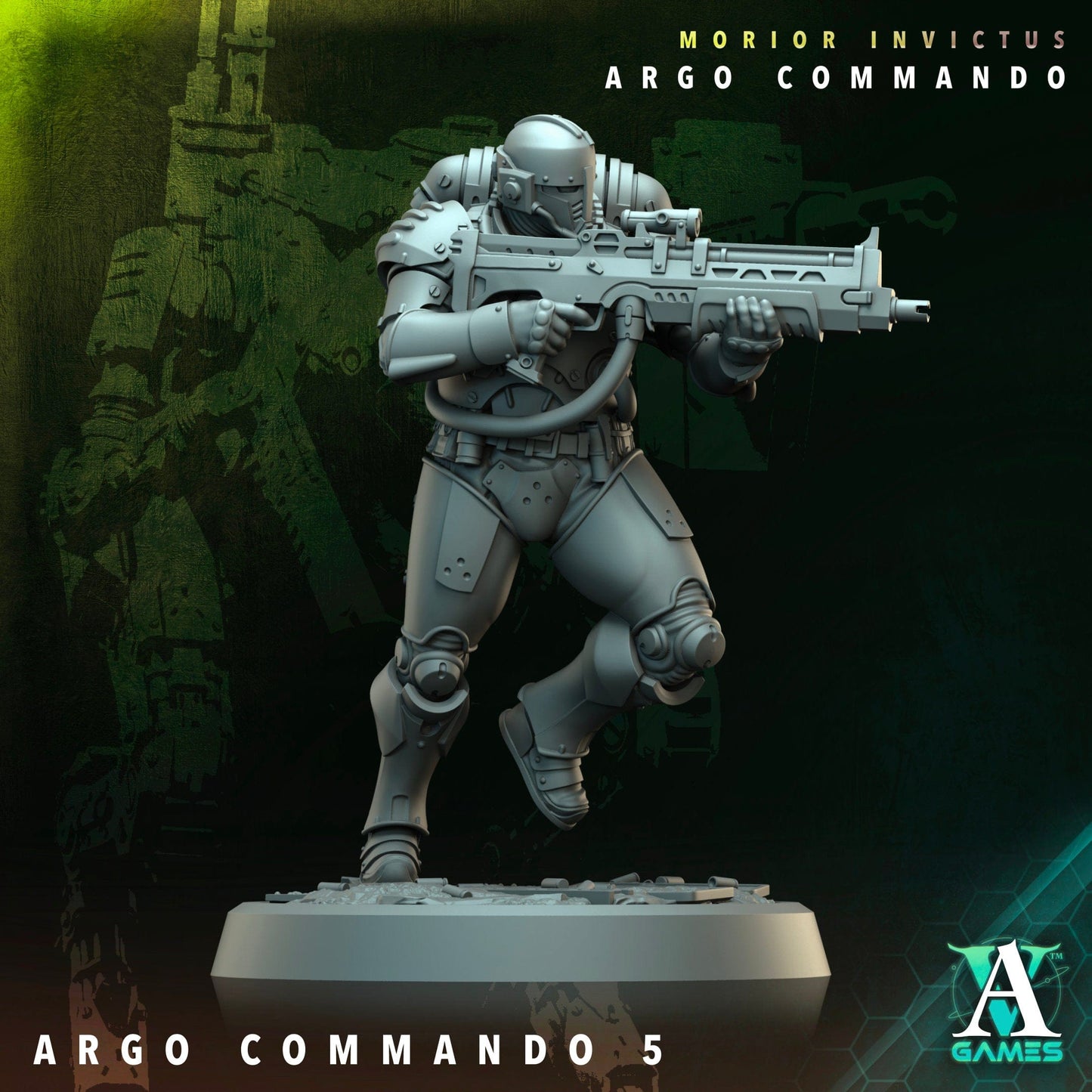 3D Printed Archvillain Games Argo Commando Morior Invictus Argo Commando 28 32mm D&D - 3D Printing Boss 