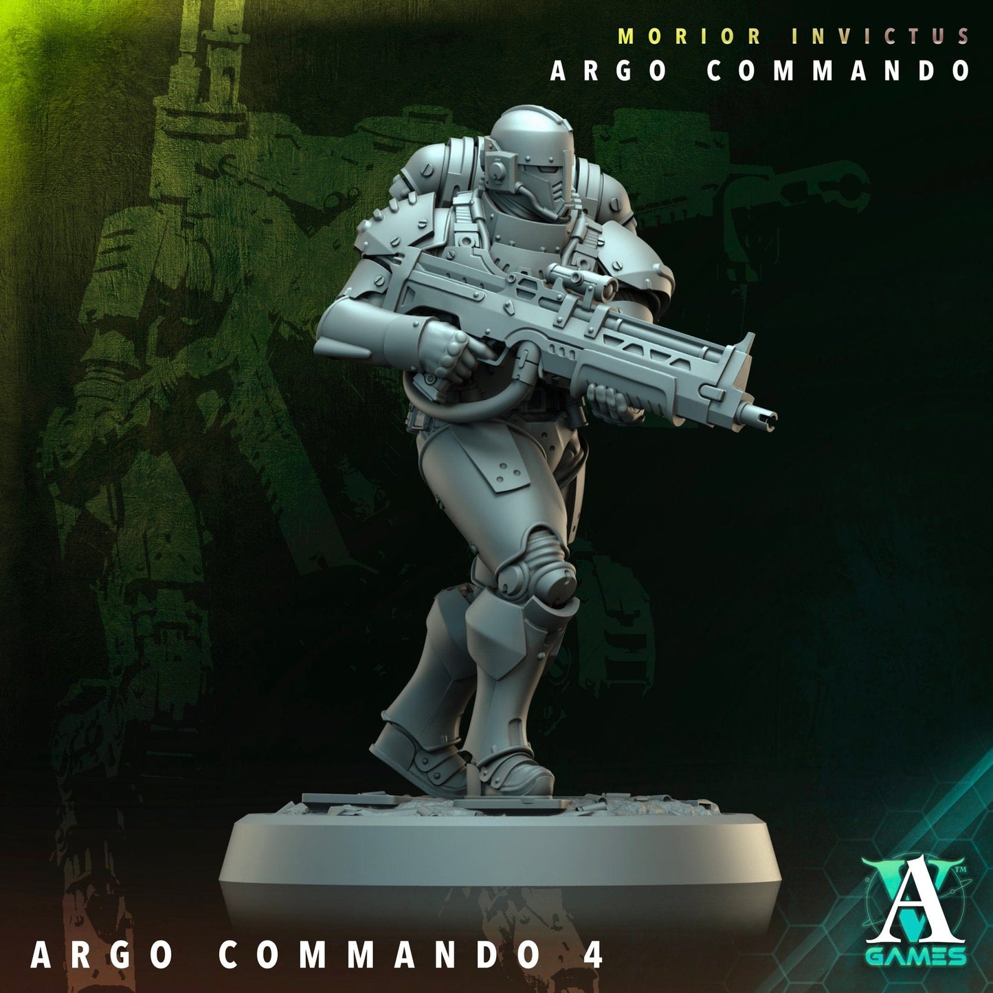 3D Printed Archvillain Games Argo Commando Morior Invictus Argo Commando 28 32mm D&D - 3D Printing Boss 