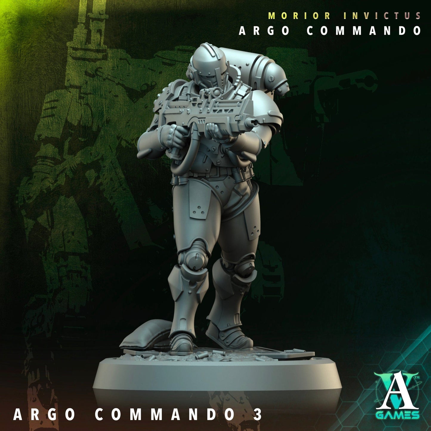 3D Printed Archvillain Games Argo Commando Morior Invictus Argo Commando 28 32mm D&D - 3D Printing Boss 