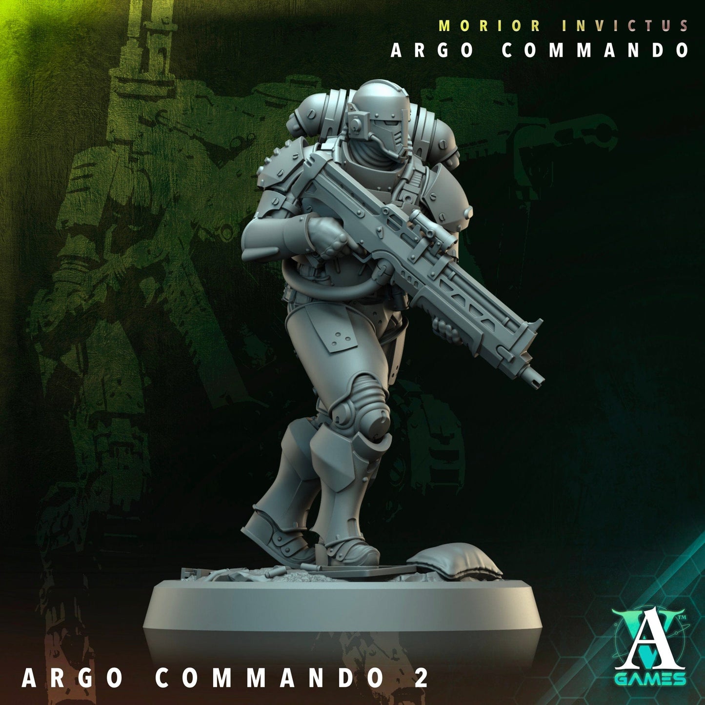 3D Printed Archvillain Games Argo Commando Morior Invictus Argo Commando 28 32mm D&D - 3D Printing Boss 