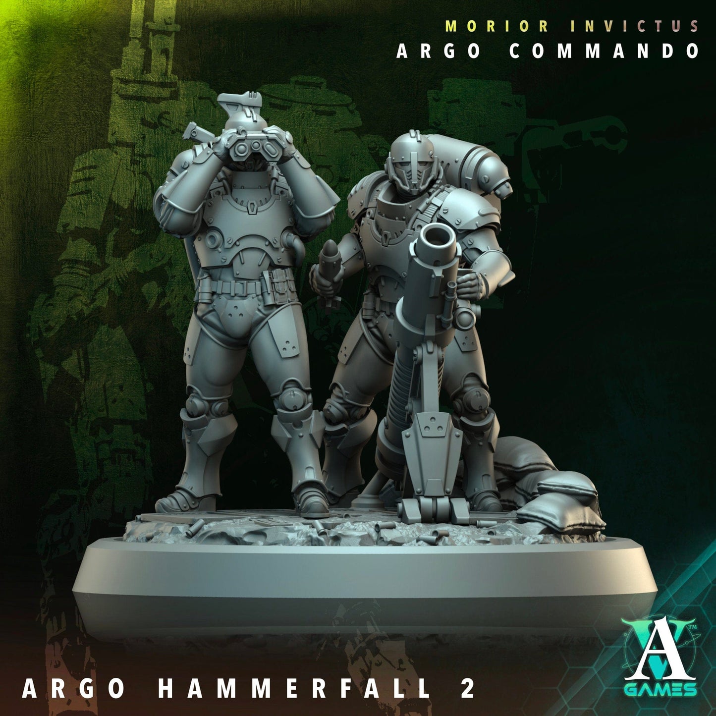 3D Printed Archvillain Games Argo Hammerfall Morior Invictus Argo Commando 28 32mm D&D - 3D Printing Boss 