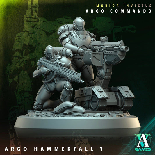 3D Printed Archvillain Games Argo Hammerfall Morior Invictus Argo Commando 28 32mm D&D - 3D Printing Boss 