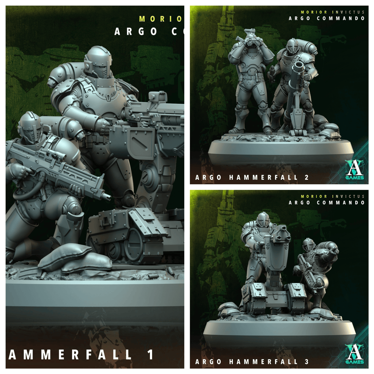3D Printed Archvillain Games Argo Hammerfall Morior Invictus Argo Commando 28 32mm D&D - 3D Printing Boss 