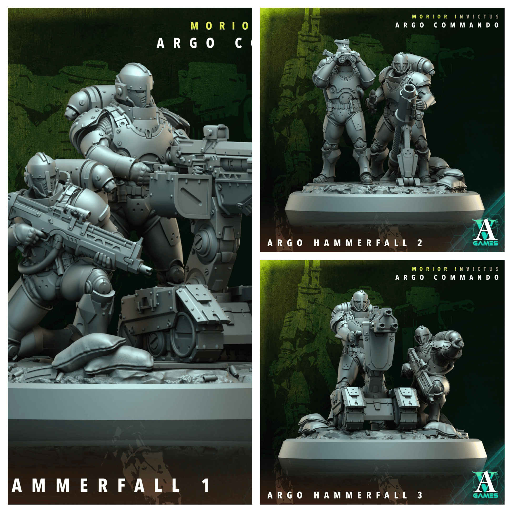 3D Printed Archvillain Games Argo Hammerfall Morior Invictus Argo Commando 28 32mm D&D - 3D Printing Boss 