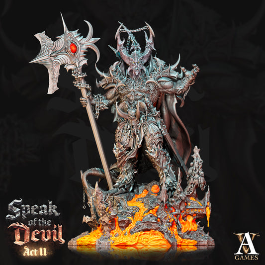 3D Printed Archvillain Games Astaroth Archdevil of Wrath Speak of the Devil Act II 28 32mm D&D - 3D Printing Boss 