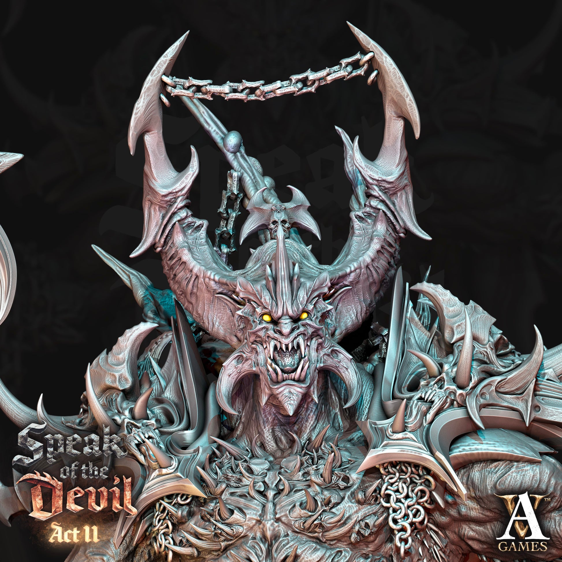 3D Printed Archvillain Games Astaroth Archdevil of Wrath Speak of the Devil Act II 28 32mm D&D - 3D Printing Boss 