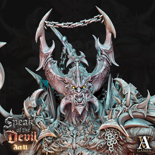 3D Printed Archvillain Games Astaroth Archdevil of Wrath Speak of the Devil Act II 28 32mm D&D - 3D Printing Boss 
