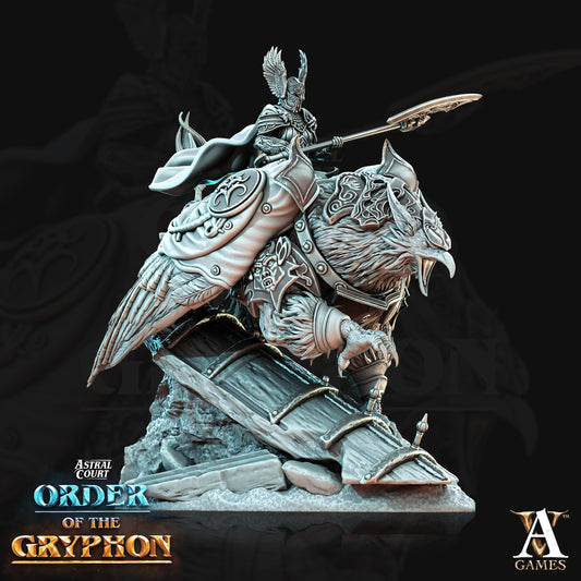 3D Printed Archvillain Games Astral Court Order of the Gryphon - Astral Gryphon Riders 28mm 32mm D&D - 3D Printing Boss