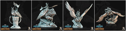 3D Printed Archvillain Games Astral Court Order of the Gryphon - Astral Gryphon Riders 28mm 32mm D&D - 3D Printing Boss 