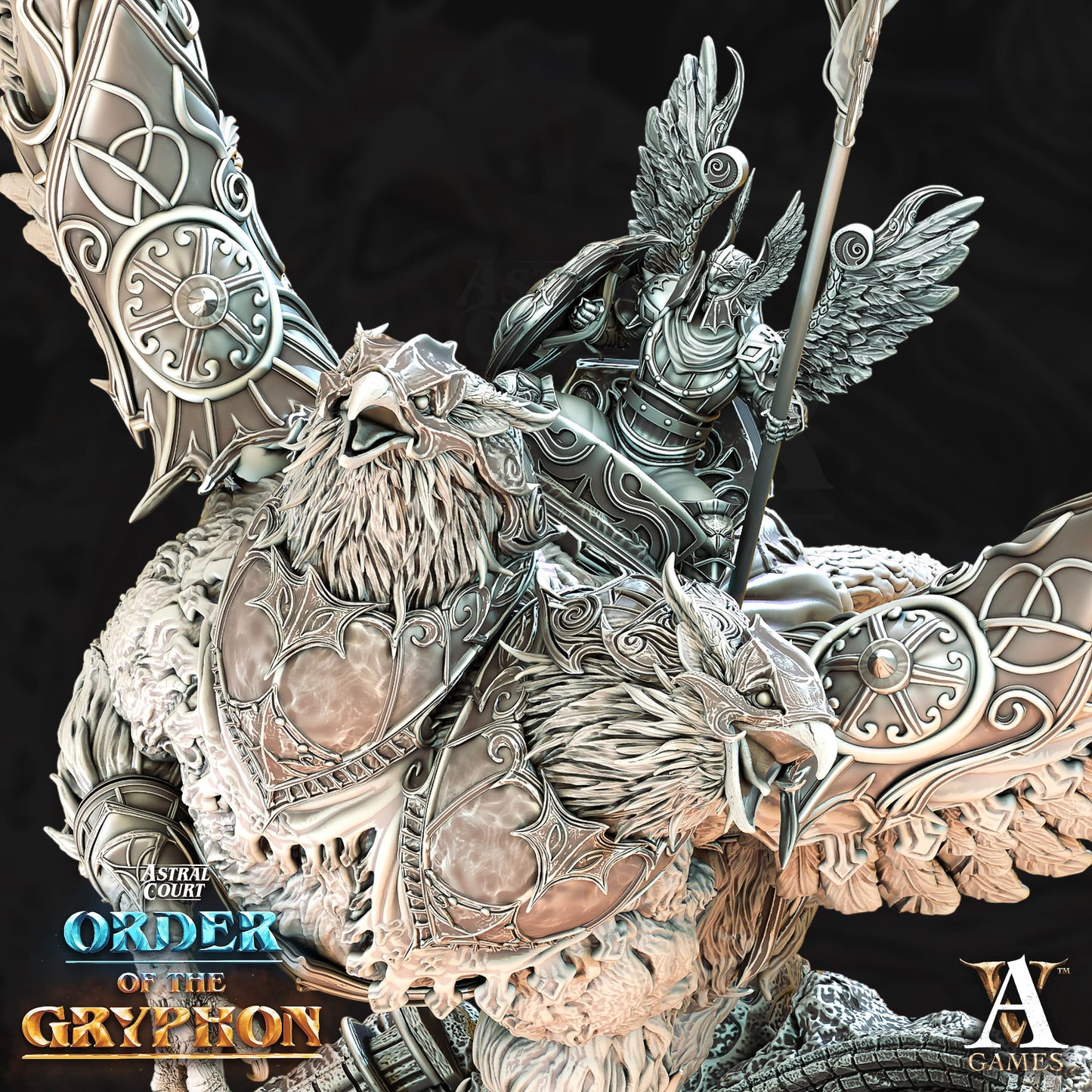3D Printed Archvillain Games Astral Court Order of the Gryphon - Celtan Favoured of Barachiel 28mm 32mm D&D - 3D Printing Boss 