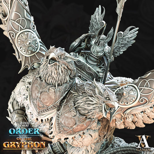3D Printed Archvillain Games Astral Court Order of the Gryphon - Celtan Favoured of Barachiel 28mm 32mm D&D - 3D Printing Boss 