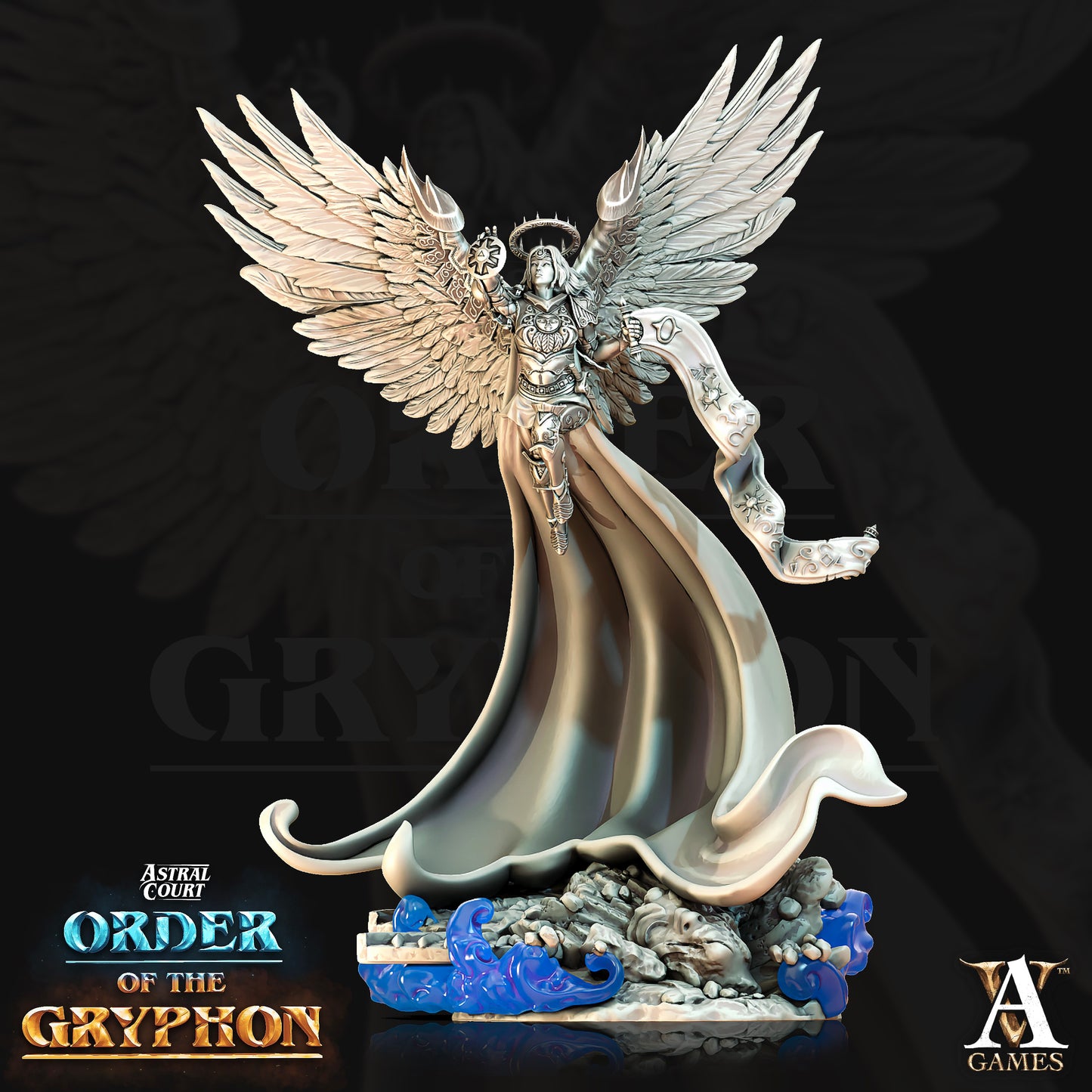 3D Printed Archvillain Games Astral Court Order of the Gryphon - Judgement Devas 28mm 32mm D&D - 3D Printing Boss 