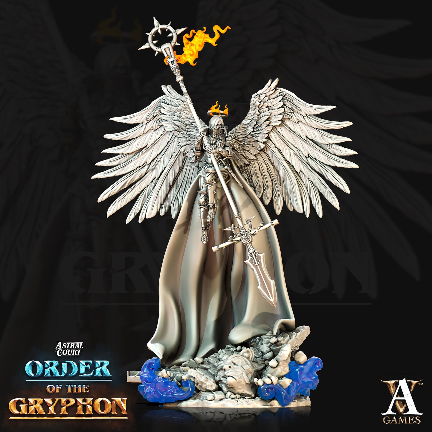 3D Printed Archvillain Games Astral Court Order of the Gryphon - Judgement Devas 28mm 32mm D&D - 3D Printing Boss 