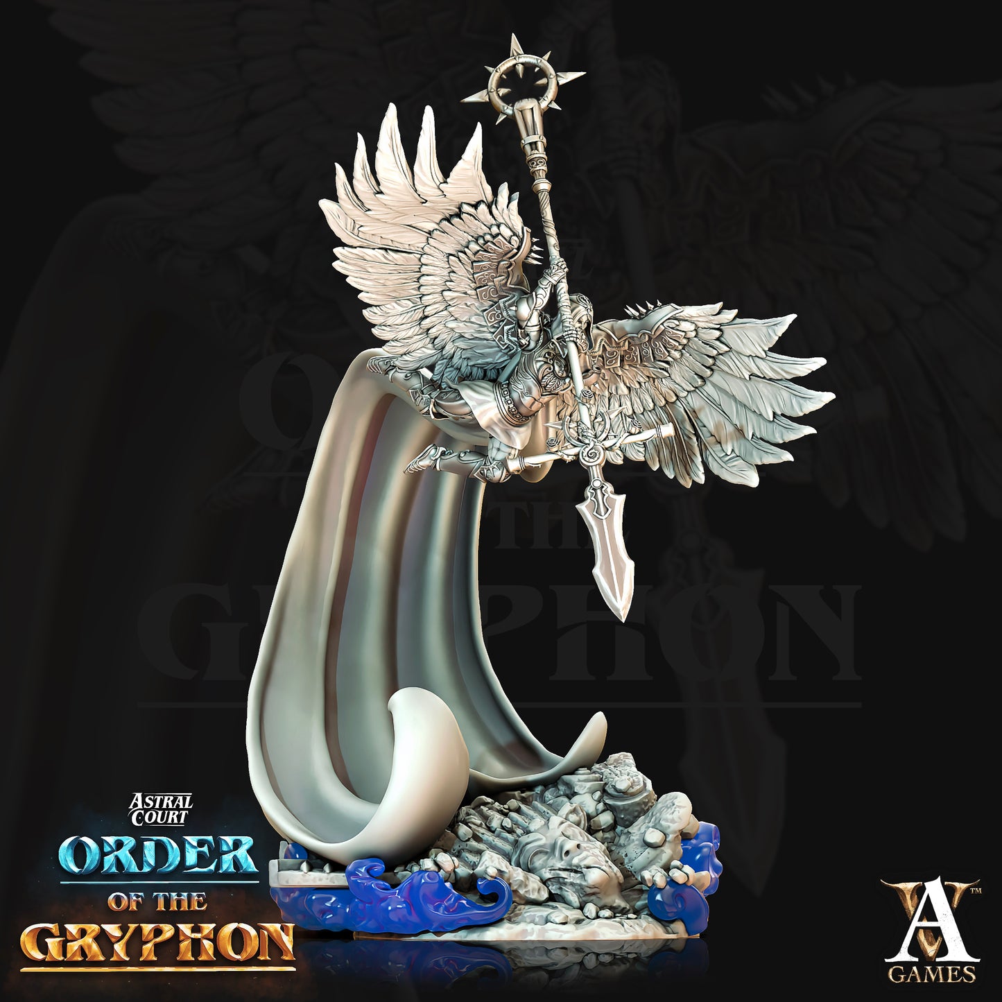 3D Printed Archvillain Games Astral Court Order of the Gryphon - Judgement Devas 28mm 32mm D&D - 3D Printing Boss 