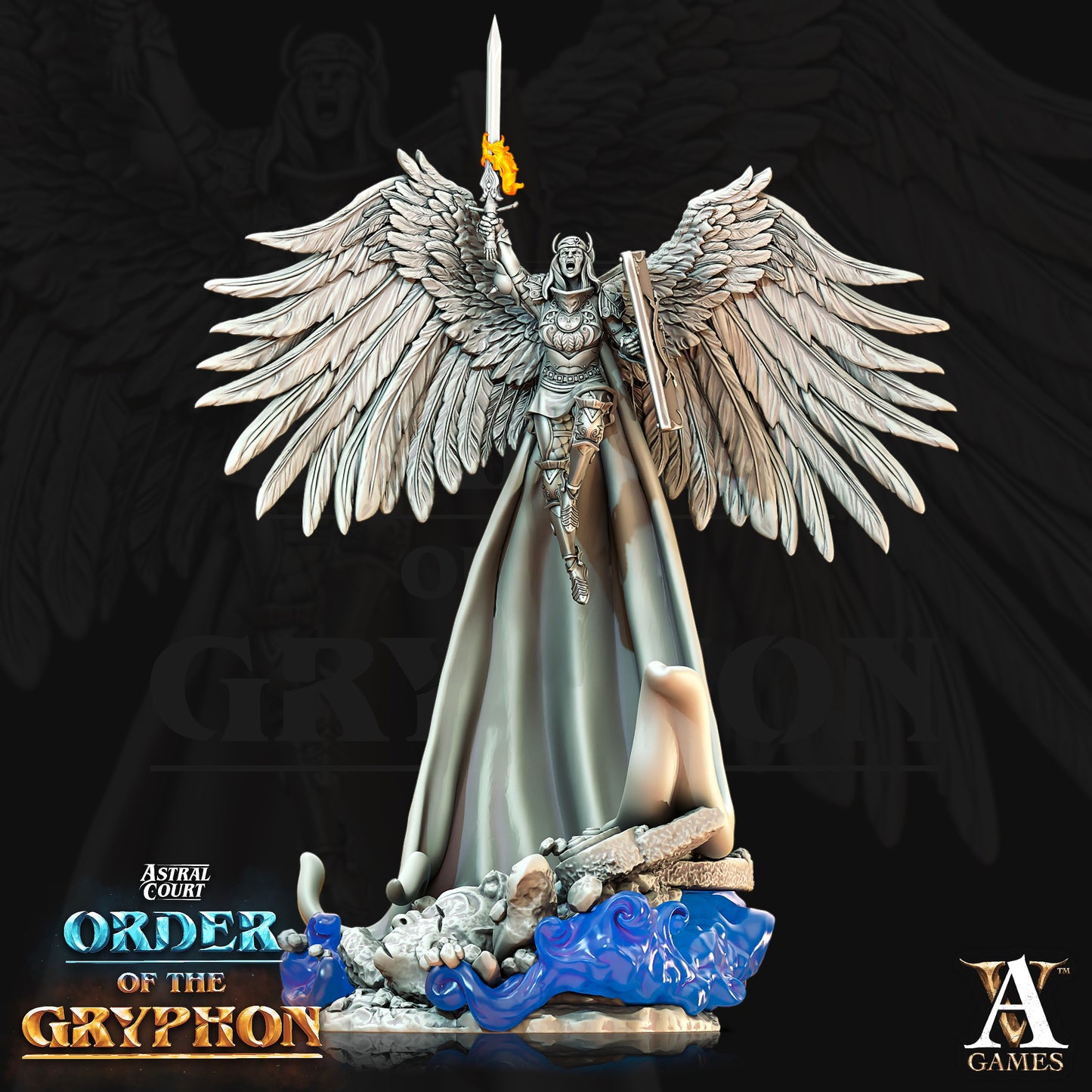 3D Printed Archvillain Games Astral Court Order of the Gryphon - Judgement Devas 28mm 32mm D&D - 3D Printing Boss 