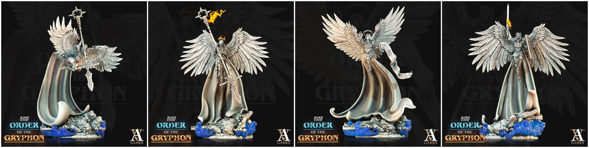 3D Printed Archvillain Games Astral Court Order of the Gryphon - Judgement Devas 28mm 32mm D&D - 3D Printing Boss 