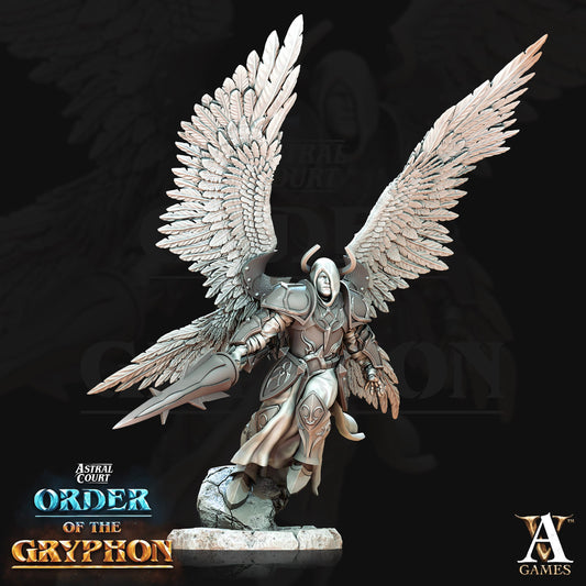3D Printed Archvillain Games Astral Court Order of the Gryphon - Justiciar Angels Male 28mm 32mm D&D - 3D Printing Boss