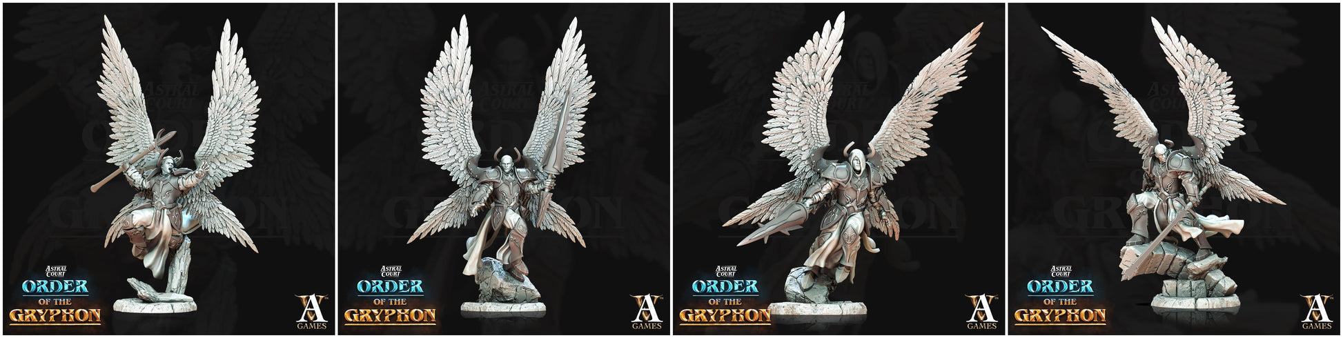 3D Printed Archvillain Games Astral Court Order of the Gryphon - Justiciar Angels Male 28mm 32mm D&D - 3D Printing Boss 
