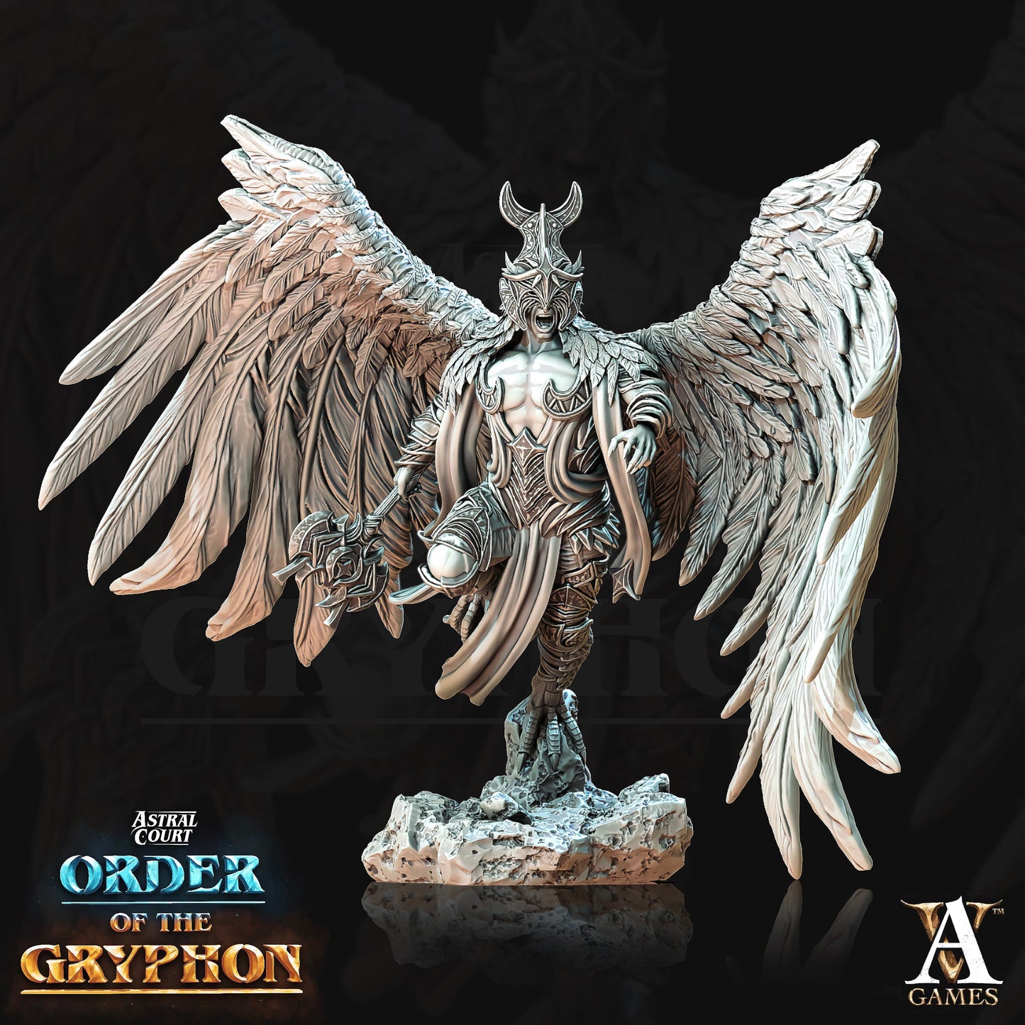 3D Printed Archvillain Games Astral Court Order of the Gryphon - Ucelot Skywardens 28mm 32mm D&D - 3D Printing Boss 
